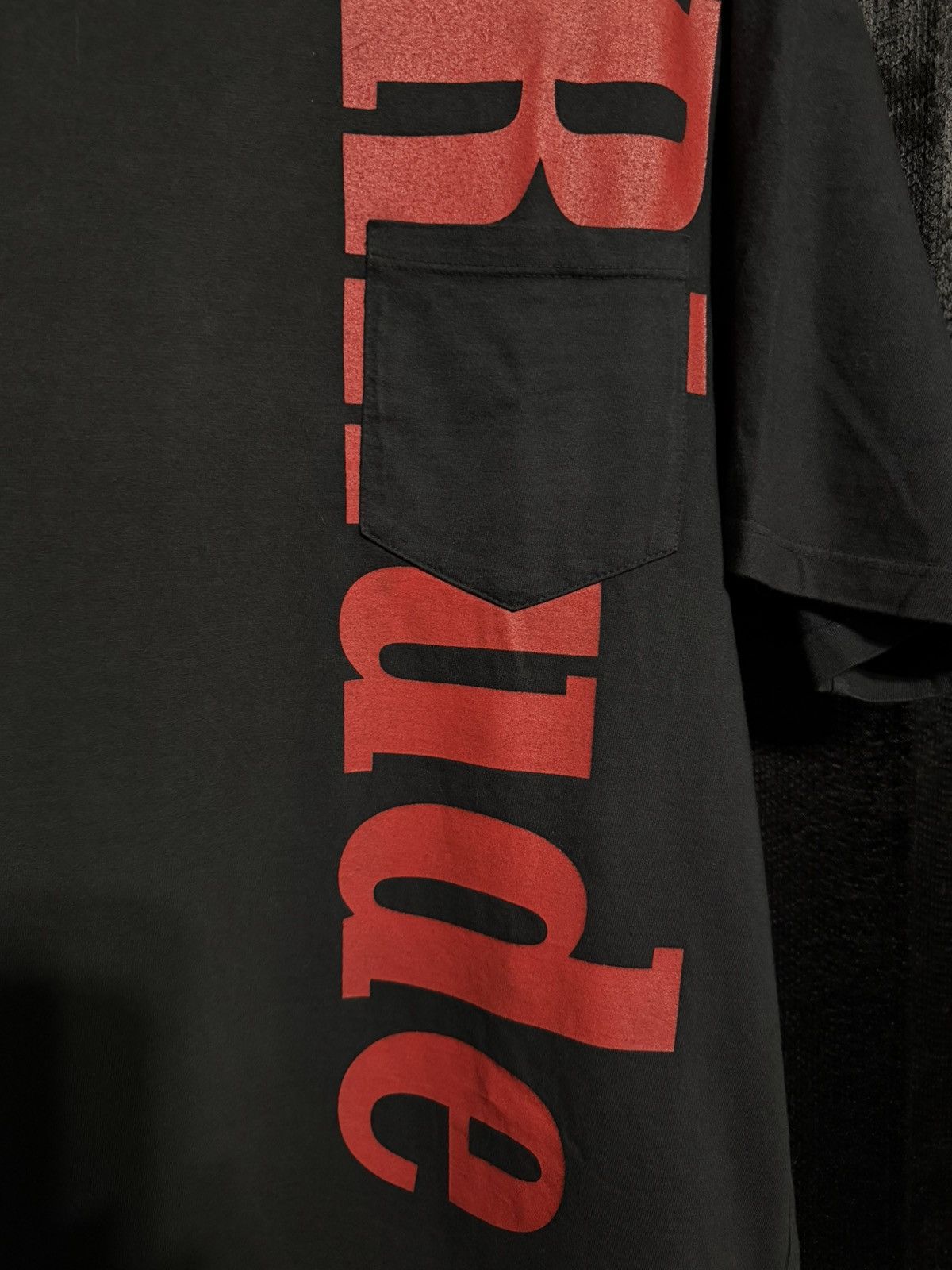 Rhude Pocket Logo Tshirt in Vintage Black/Red Size US M / EU 48-50 / 2 - 2 Thumbnail