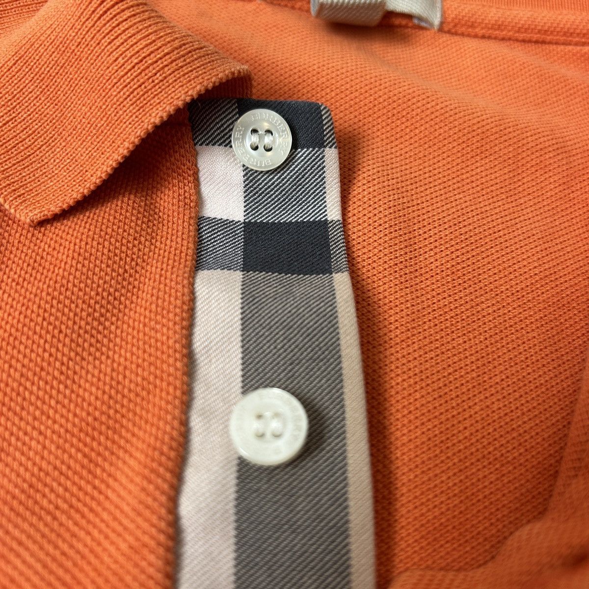 Burberry CRAZY 🦊 Burberry Brit polo t-shirt orange nova check Size US S / EU 44-46 / 1 - 7 Thumbnail