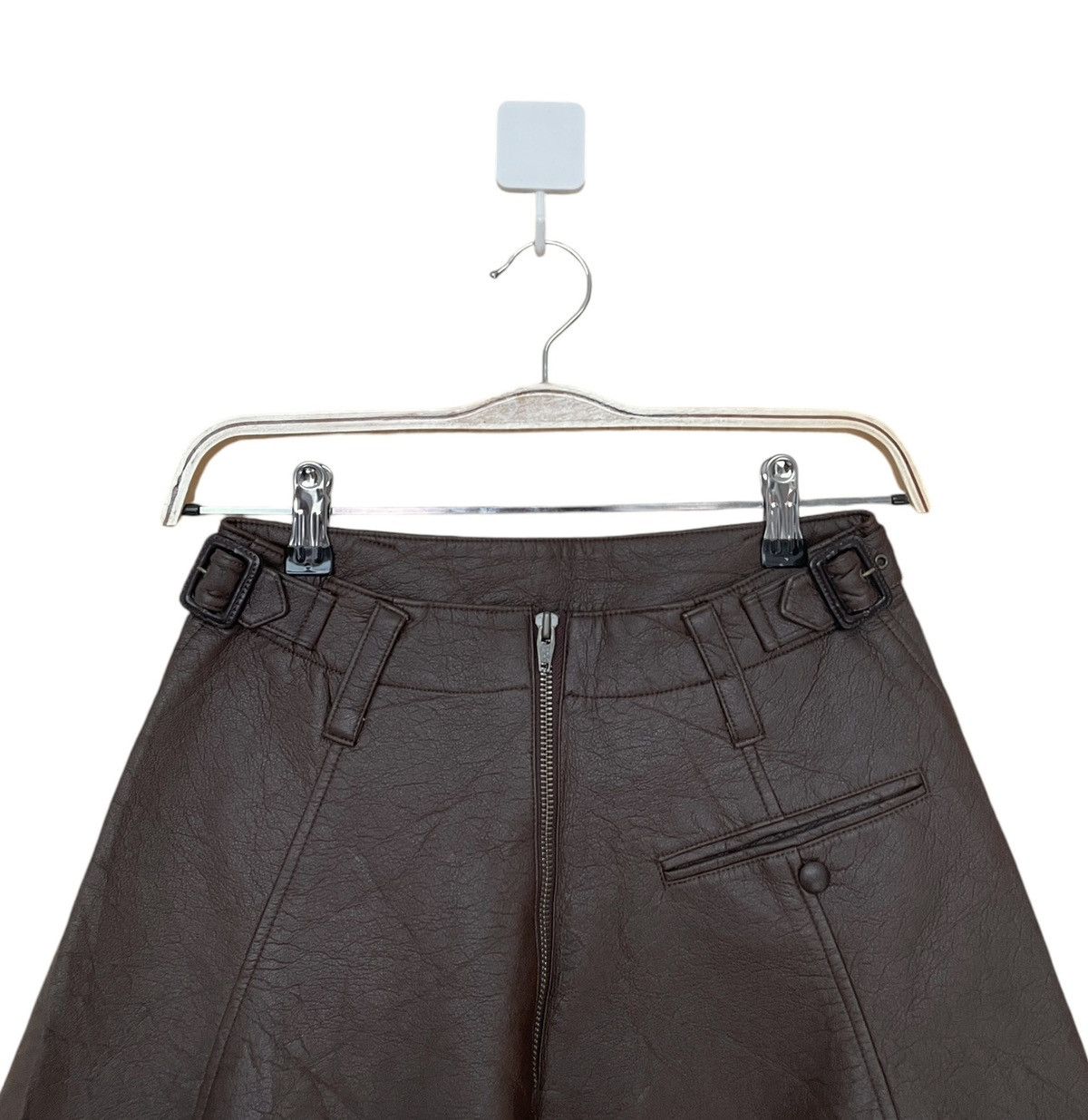 Vintage Vintage Brand Jean Paul Gaultier Leather Skirt 1990s Size 40" / US 18 - 3 Thumbnail