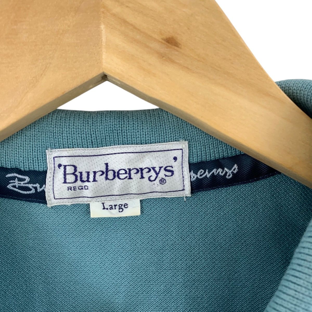 Burberry Vintage 90s BURBERRY LONDON Patch Crest Logo Polo Tee Shirt Size US L / EU 52-54 / 3 - 7 Thumbnail