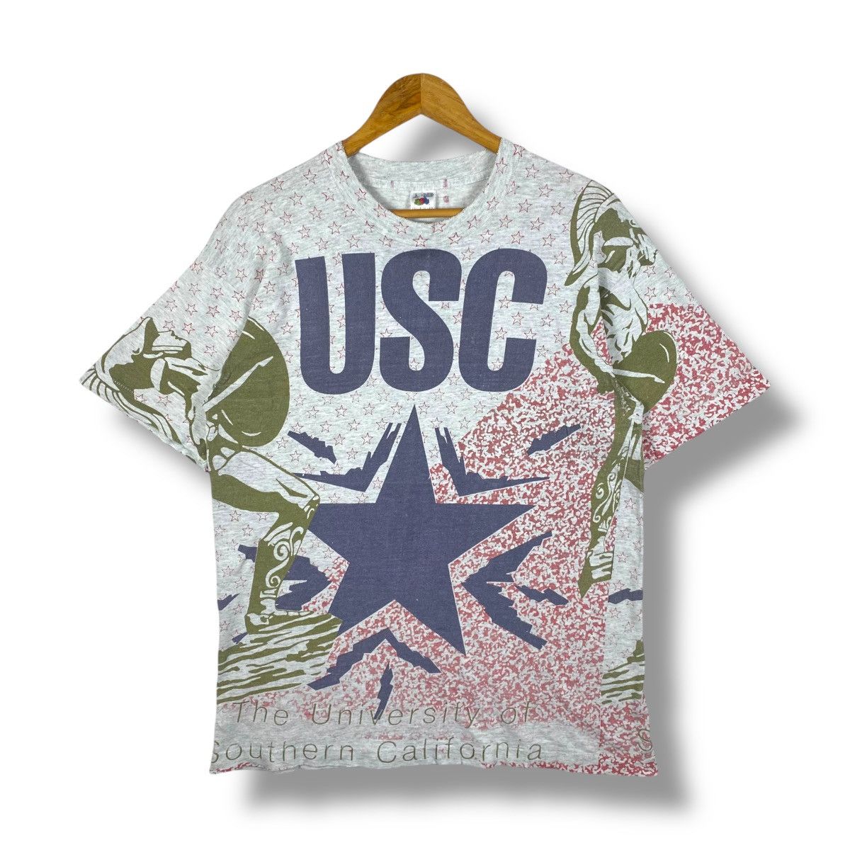 Vintage Vintage 90's USC University Southern California Fullprint Size US L / EU 52-54 / 3 - 1 Thumbnail