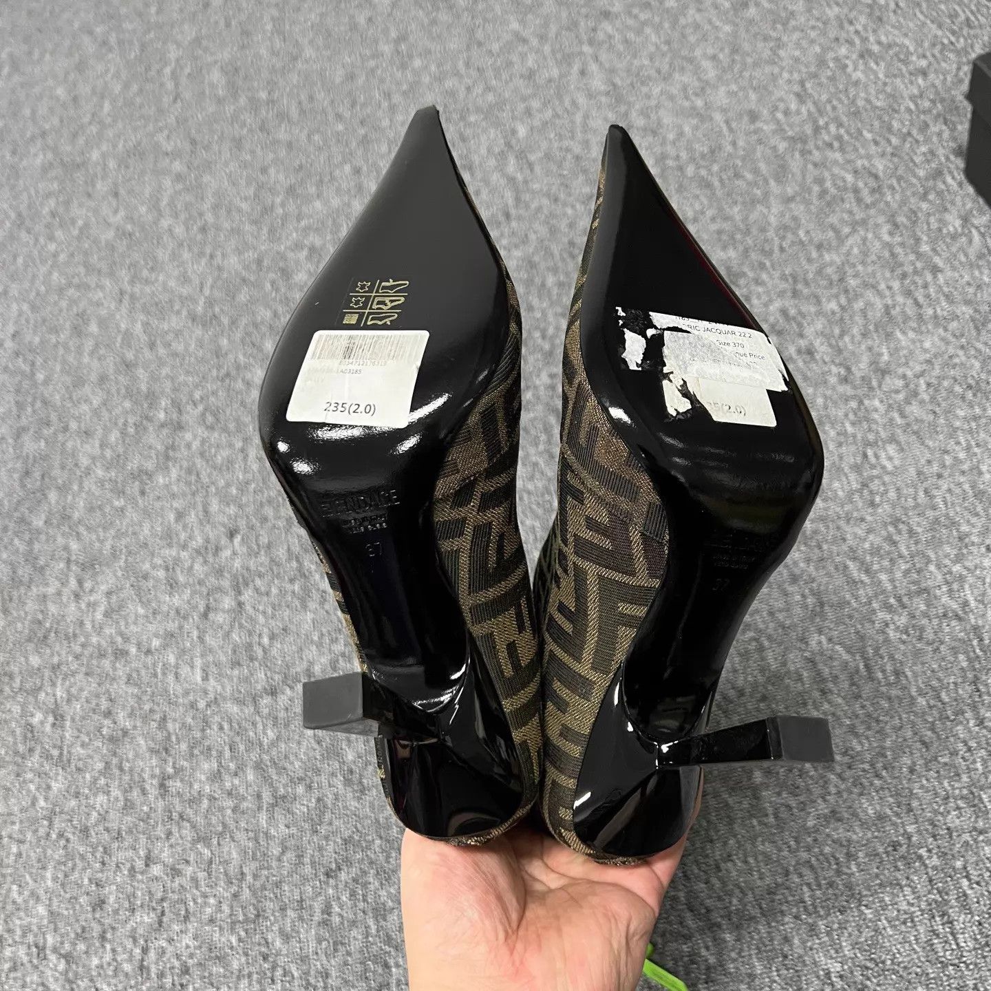 Fendi Fendi x Versace Medusa FF Monogram Pointed Knee-High Boots 37 Size US 6.5 / IT 36.5 - 7 Thumbnail