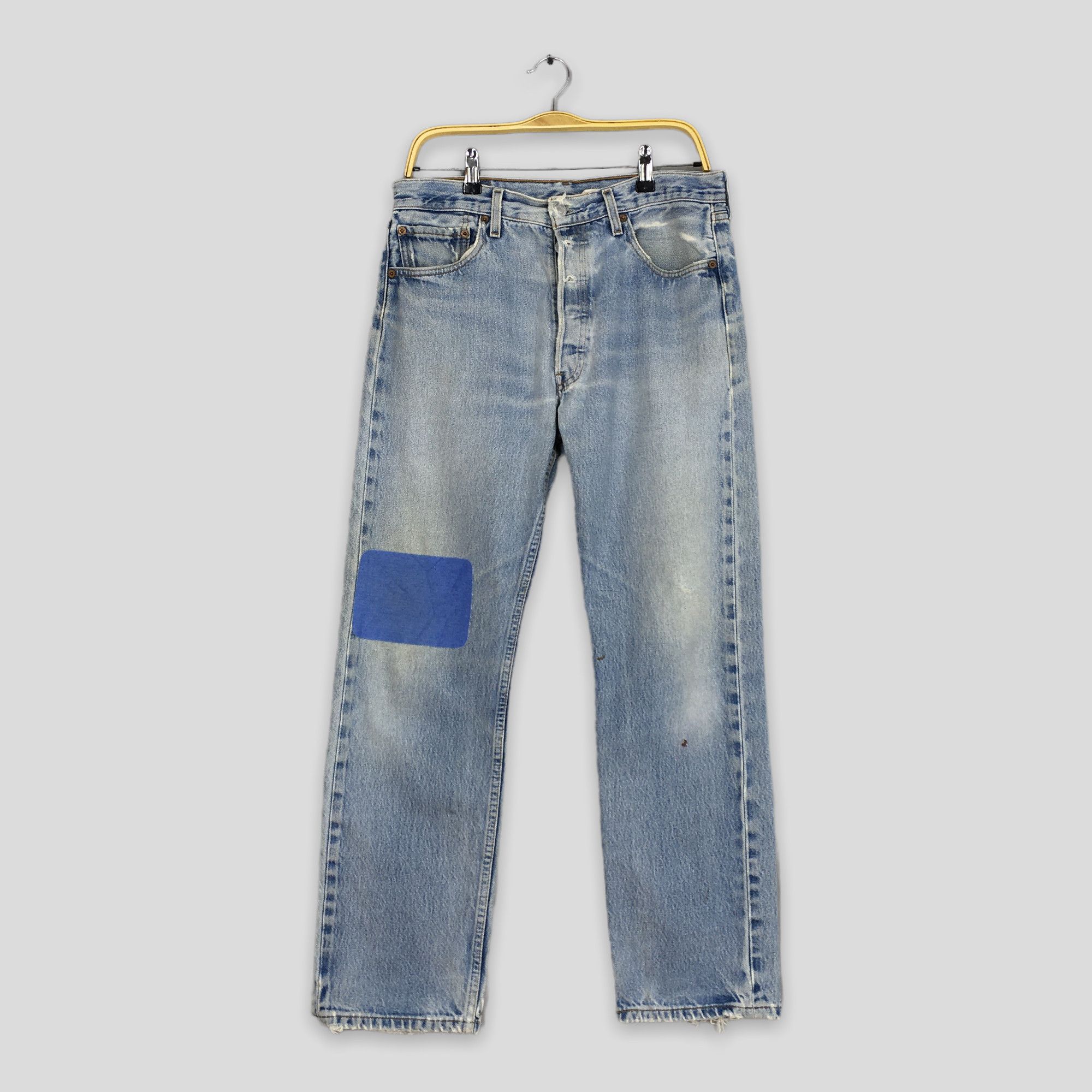 Size 31x29.5 Vintage 80s Levi's 501 Light Wash Jeans