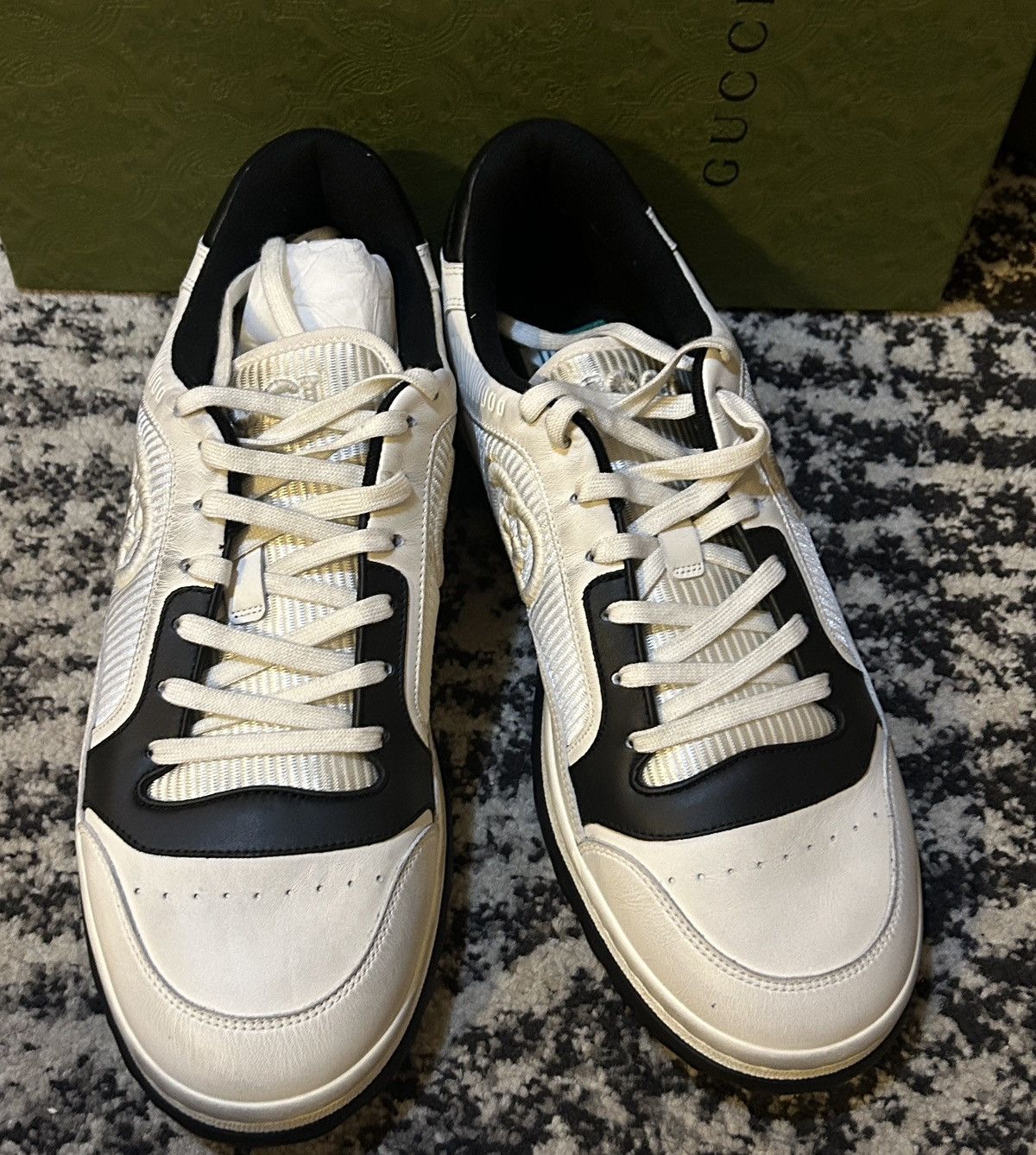Gucci Gucci Mac80 Sneaker Off White Black size 12 Size US 12 / EU 45 - 2 Thumbnail