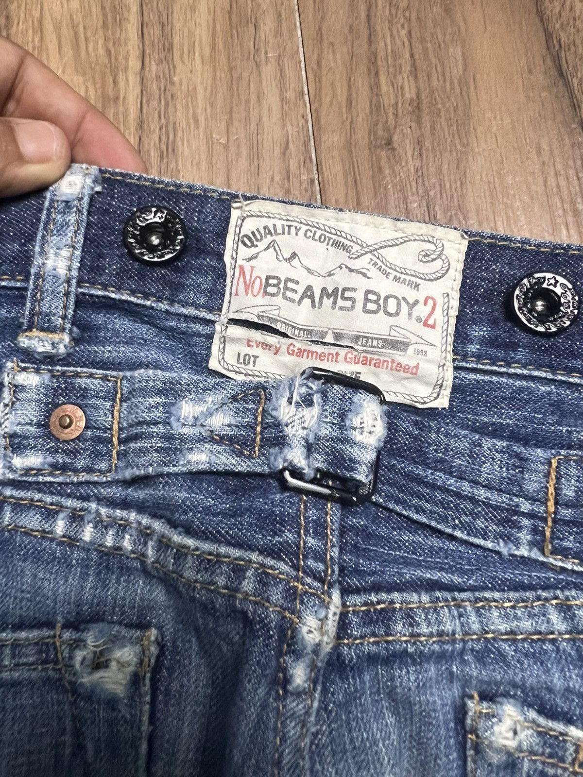 Beams Japan BEAMS BOY Japan Vintage Style Buckle Back Denim Jeans (45) Size 31" - 16 Thumbnail