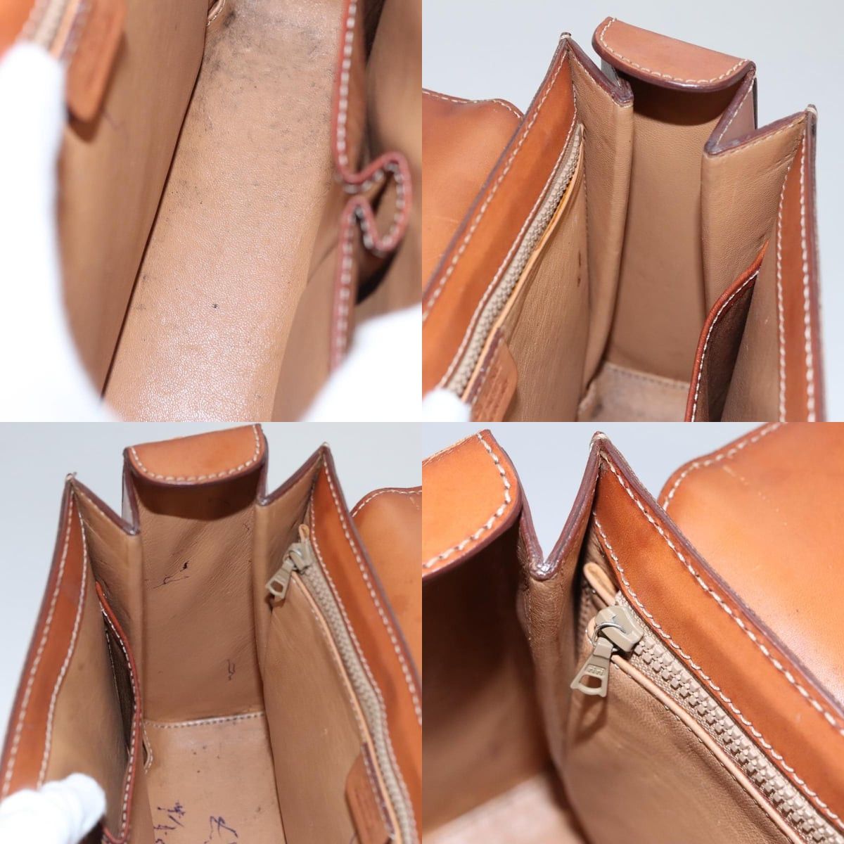 Celine CELINE Macadam Canvas Hand Bag Pvc Leather Brown Size ONE SIZE - 13 Thumbnail