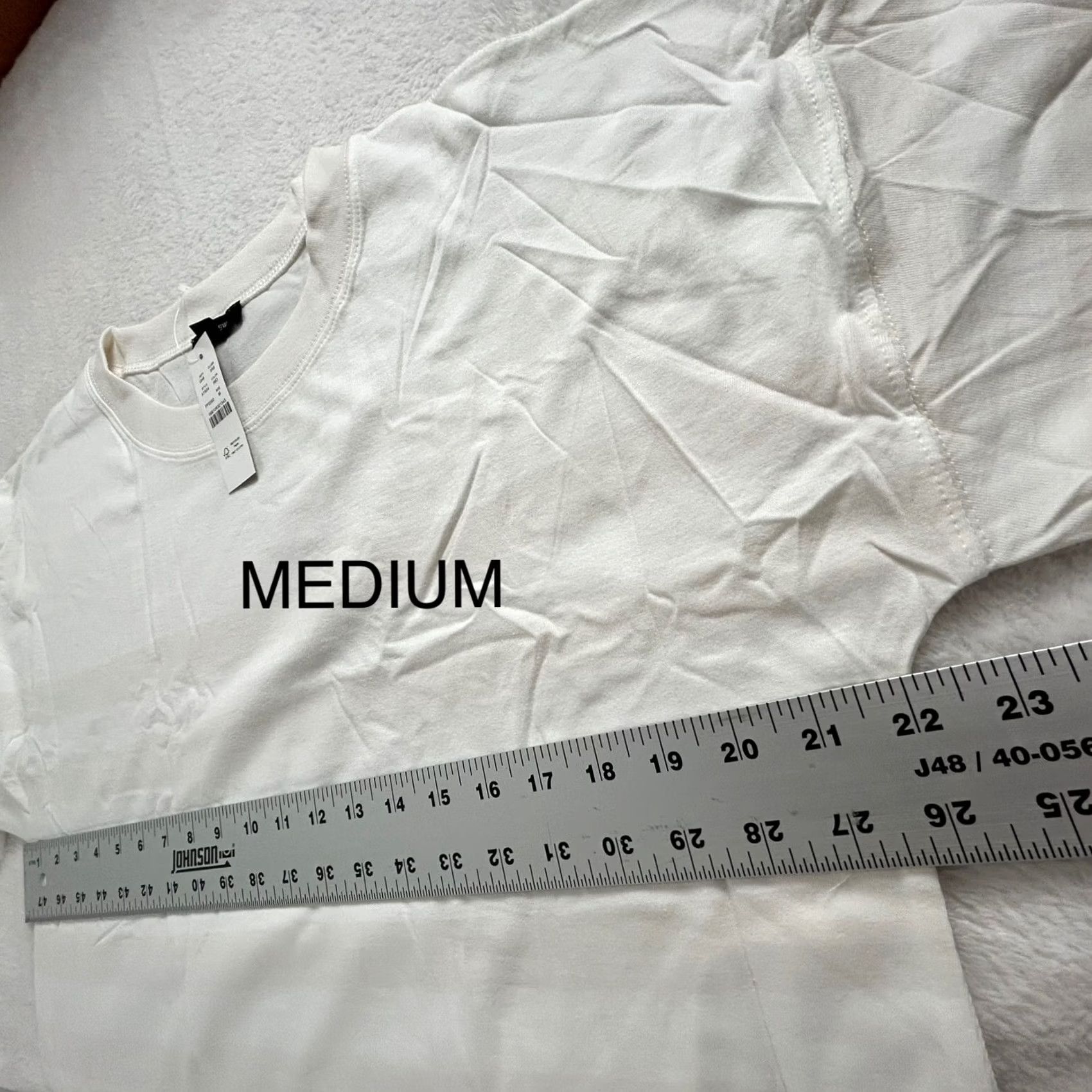 J.Crew J.Crew Womens Medium Cream Striped Essential Wide Sleeve T-Shirt NWT AY934 Size M / US 6-8 / IT 42-44 - 6 Thumbnail