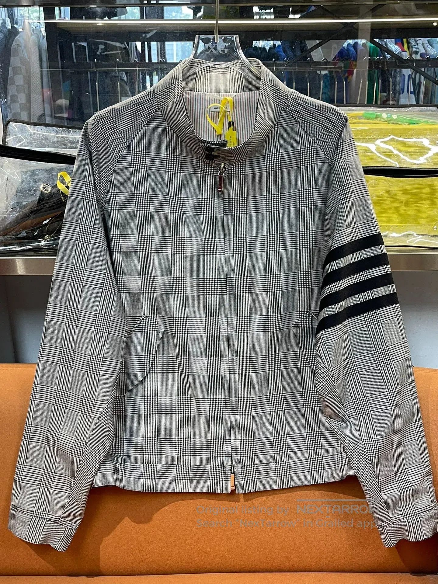 Thom Browne TB Wool Knit Houndstooth Jacket. Size US M / EU 48-50 / 2 - 1 Thumbnail