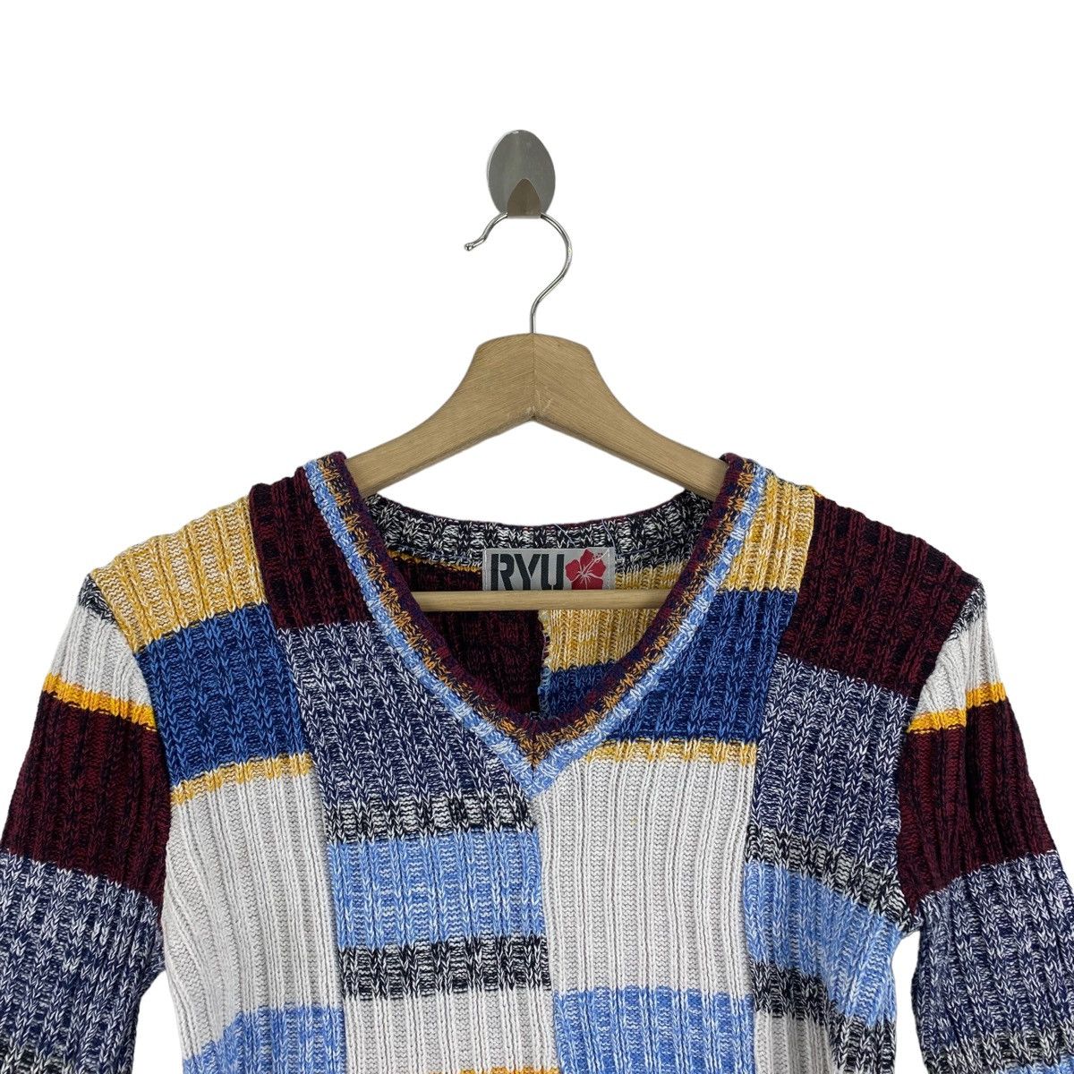 Vintage Vintage RYU Hawaii USA Knitwear Patchwork Design Blouse Size XS / US 0-2 / IT 36-38 - 2 Thumbnail
