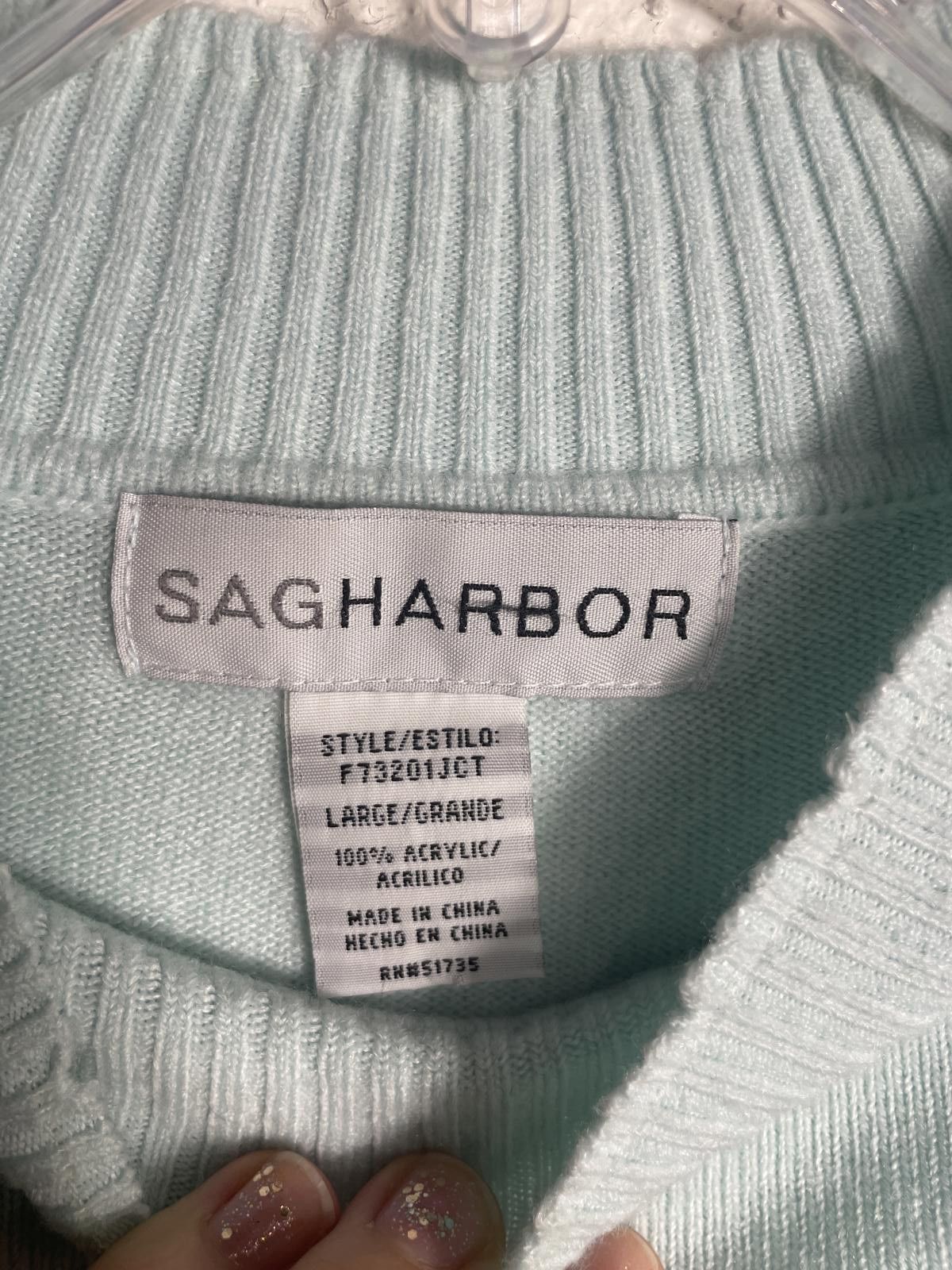 Other Vintage Sag Harbor Sweater Women's Large Blue Coquette VTG Size L / US 10 / IT 46 - 2 Thumbnail