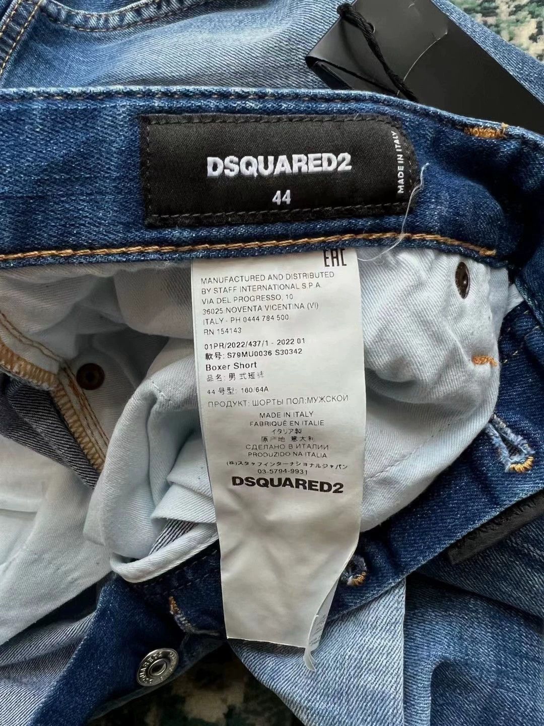 Dsquared2 Dsquared2 2022SS Denim Boxer Short Graffiti Logo Size US 28 / EU 44 - 8 Thumbnail