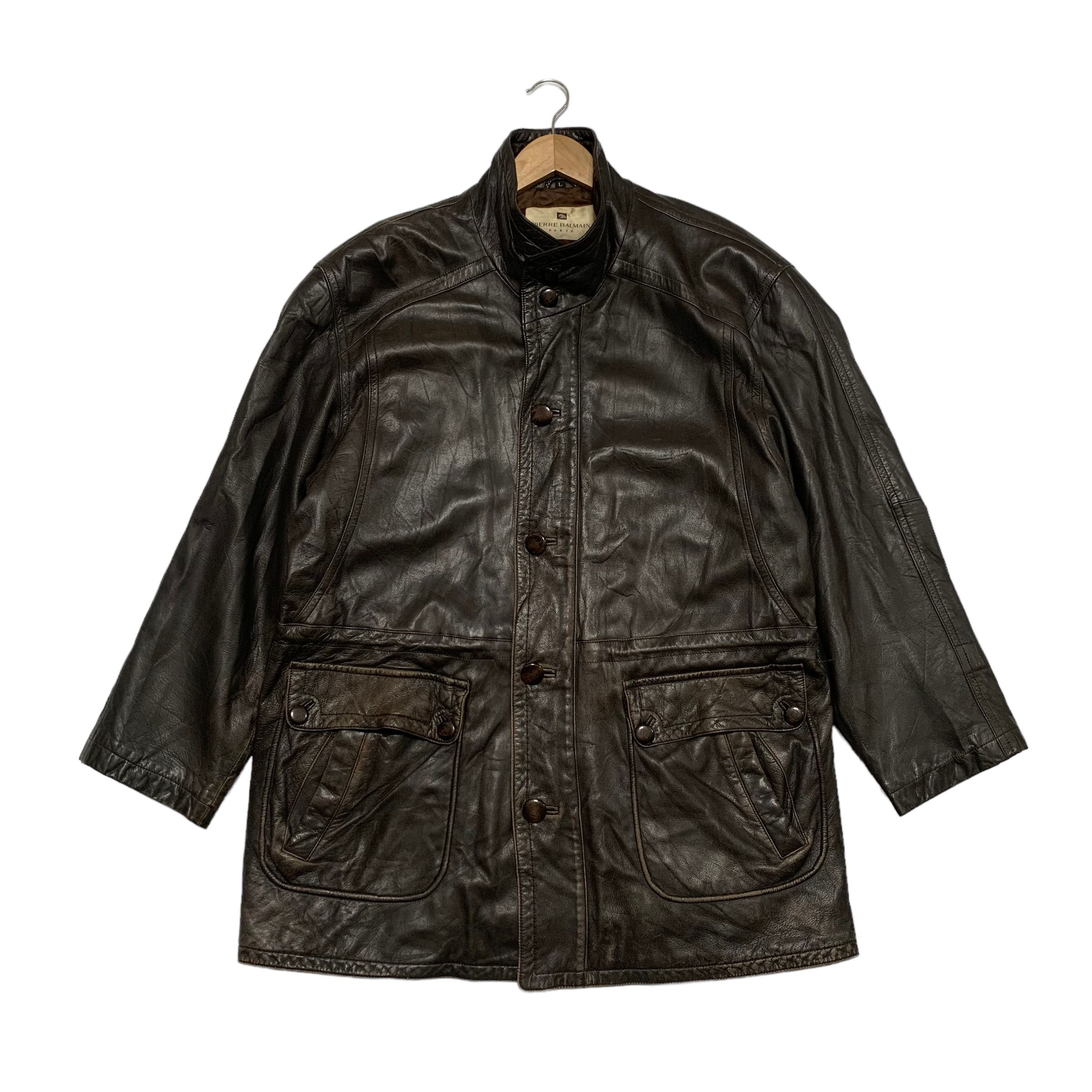 Pierre Balmain Pierre Balmain Leather Jacket Size US L / EU 52-54 / 3 - 1 Thumbnail