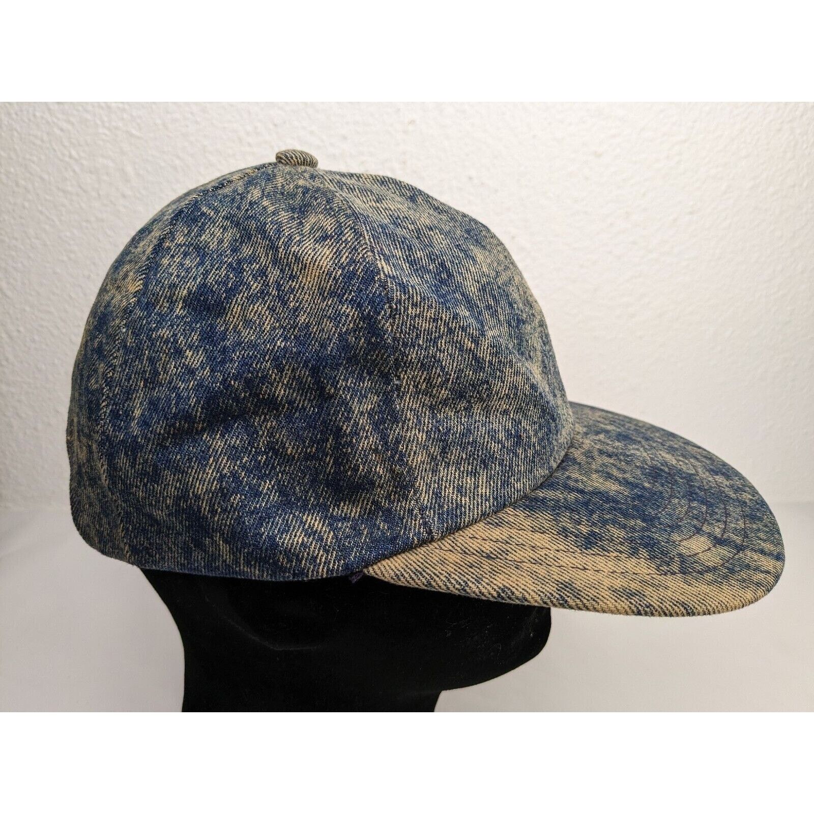 Brixton Vtg Union Hat Denim Cap Acid Wash Denim Blue Jean Railroad Size ONE SIZE - 3 Thumbnail