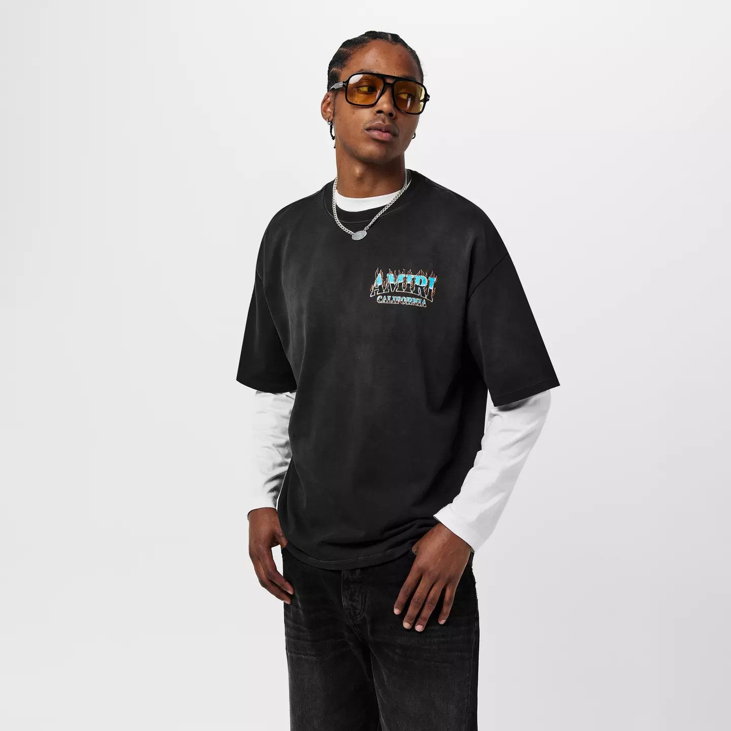 Amiri o1g2r1mq0426 Oversized T-Shirt in Black Size US M / EU 48-50 / 2 - 3 Thumbnail