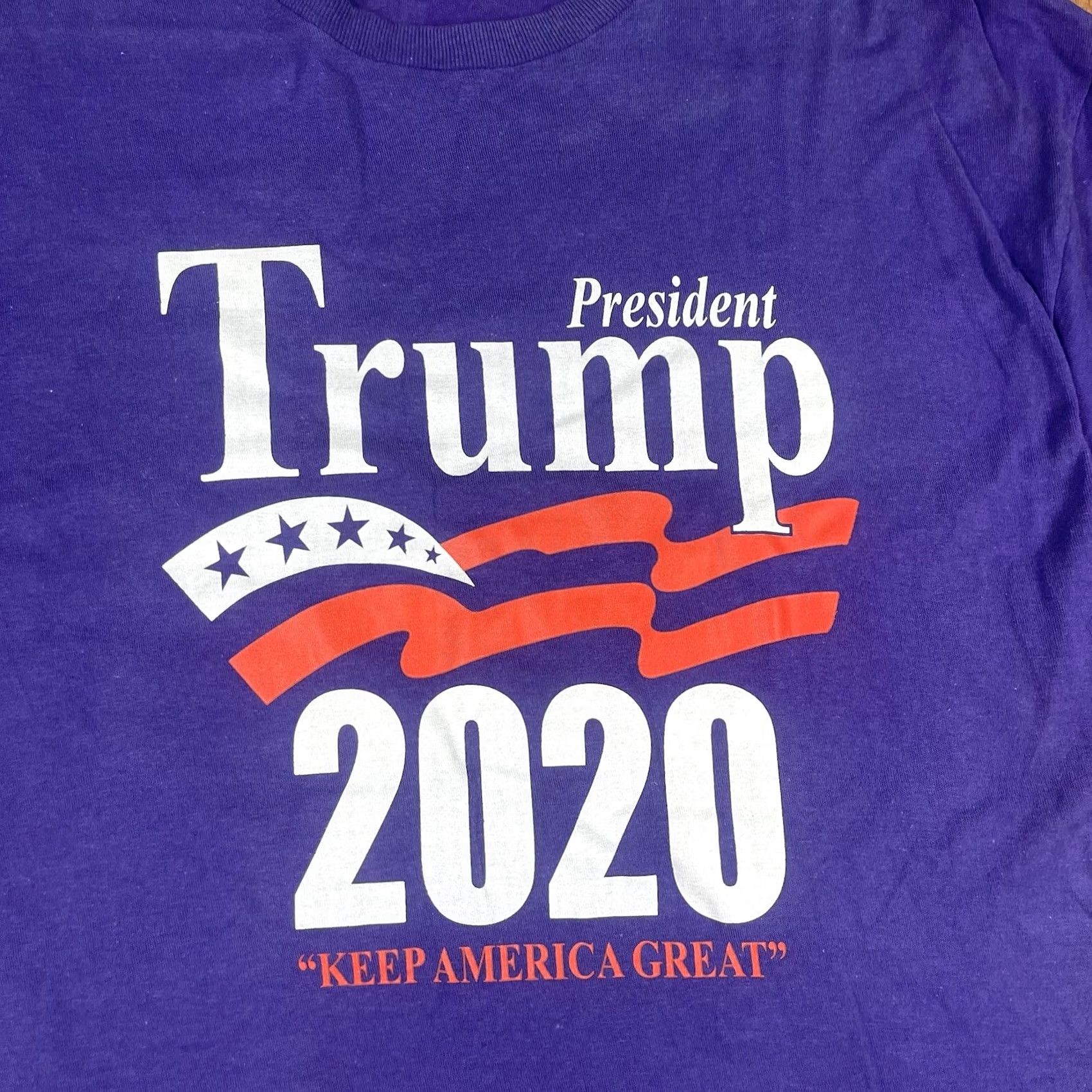 Vintage Ei-Lo T-Shirt Adults L Large Purple President Trump 2020 Crewneck Short Sleeve Mens Size US L / EU 52-54 / 3 - 2 Thumbnail