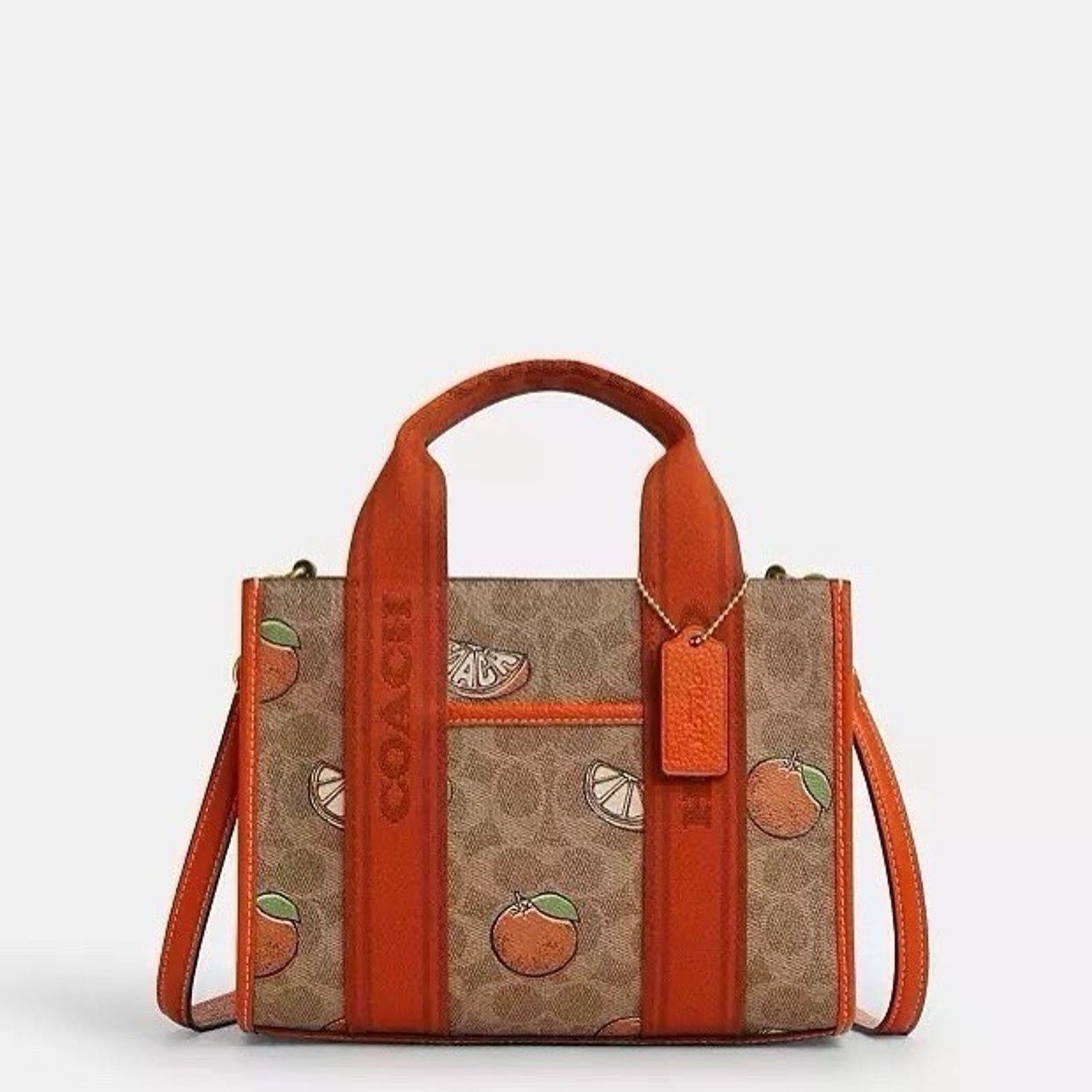 Coach NWT COACH Smith Tote Bag 24 Signature Orange Print CAR81 Size ONE SIZE - 10 Thumbnail