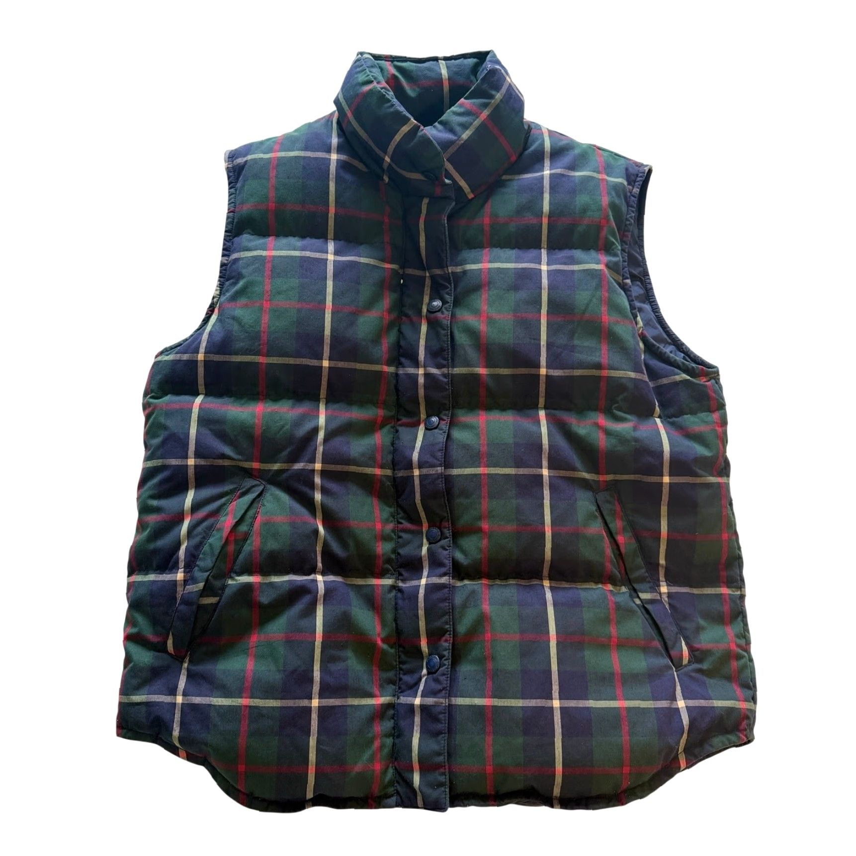 Eddie Bauer VINTAGE Eddie Bauer Vest Women M Plaid Puffer Goose Down 90s Blue GreenMedium Fits Regular Sleeveless Zip Pocket Casual Travel Front Zipper Womens Size M / US 6-8 / IT 42-44 - 2 Thumbnail