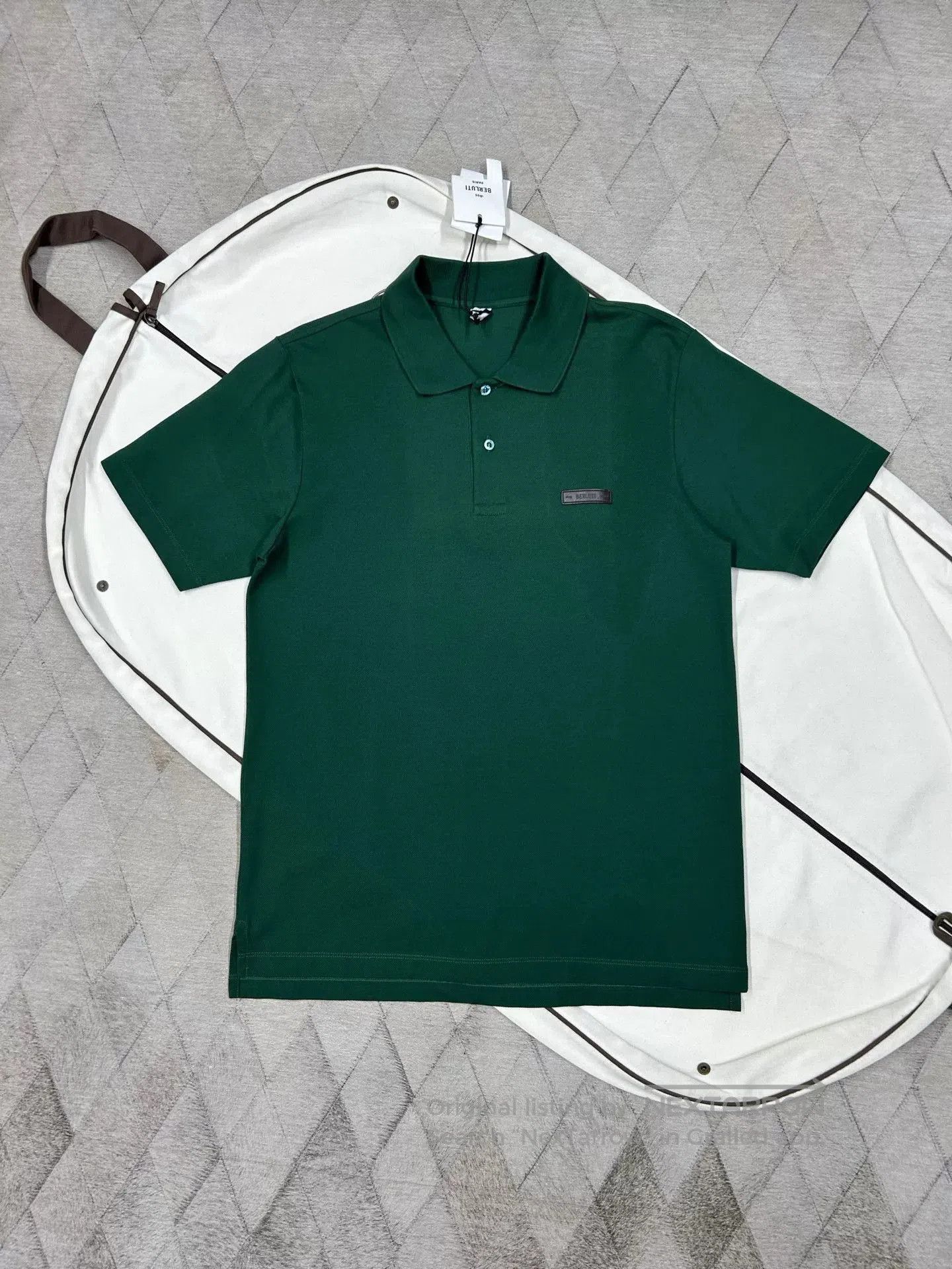 Berluti Berluti Logo Leather Polo Shirt. Size US M / EU 48-50 / 2 - 1 Thumbnail