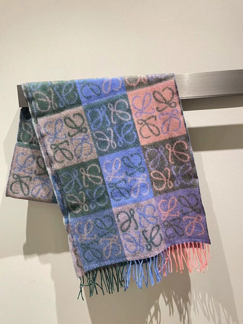 Loewe LOEWE Classic checkered scarf Size ONE SIZE - 1 Thumbnail