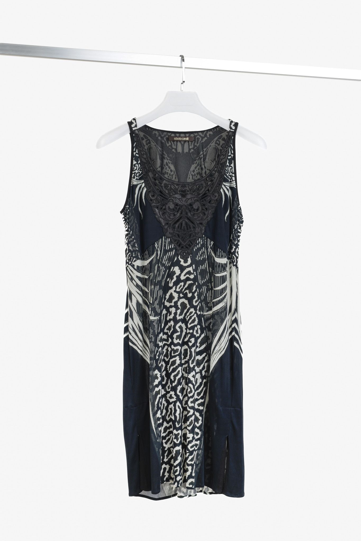 Roberto Cavalli Roberto Cavalli Black Jungle Animal Print Tank Dress Size M / US 6-8 / IT 42-44 - 1 Thumbnail