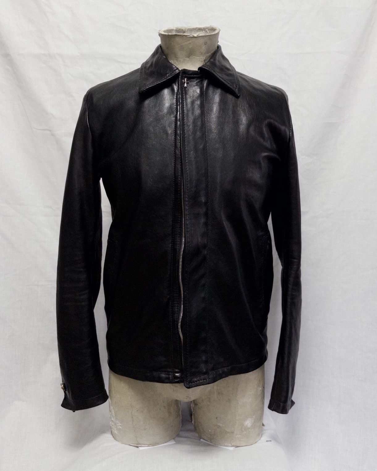 Handmade Semi gloss foiled lamb leather jacket+ sterling silver Size US S / EU 44-46 / 1 - 1 Thumbnail