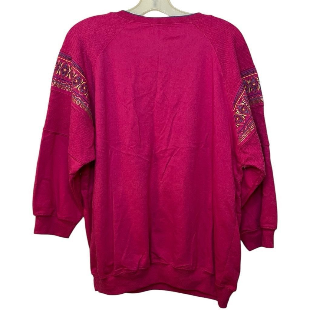 Vintage 90s Blast 3/4 Sleeve Henley Light Sweater Top Blouse XL 1X Size XL / US 12-14 / IT 48-50 - 5 Thumbnail