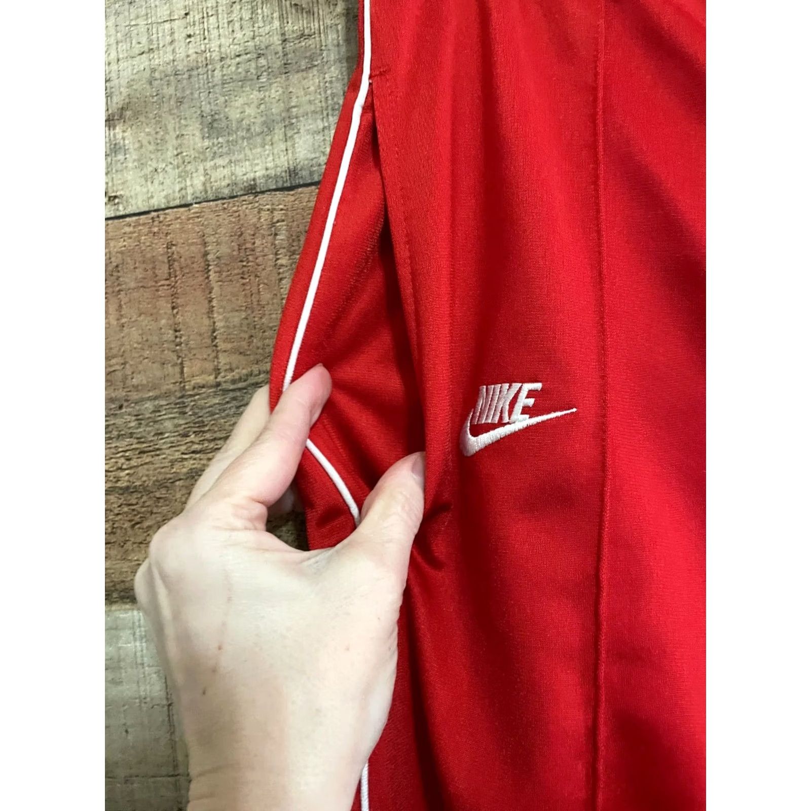 Nike VINTAGE Nike Men's Track Pants Gray Tag Red XS Ankle Zipper Activewear 80s 90s Running Size US 27 - 5 Thumbnail