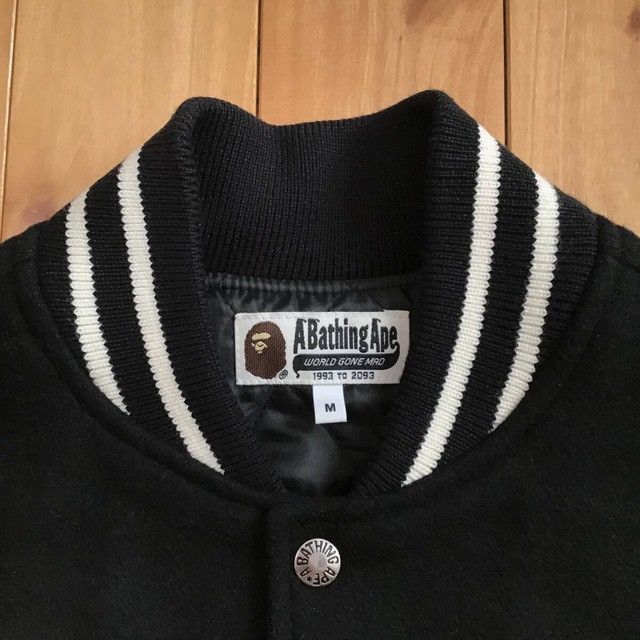Bape Leather Sleeve BAPE STA LOGO varsity jacket a bathing ape Size US M / EU 48-50 / 2 - 5 Thumbnail