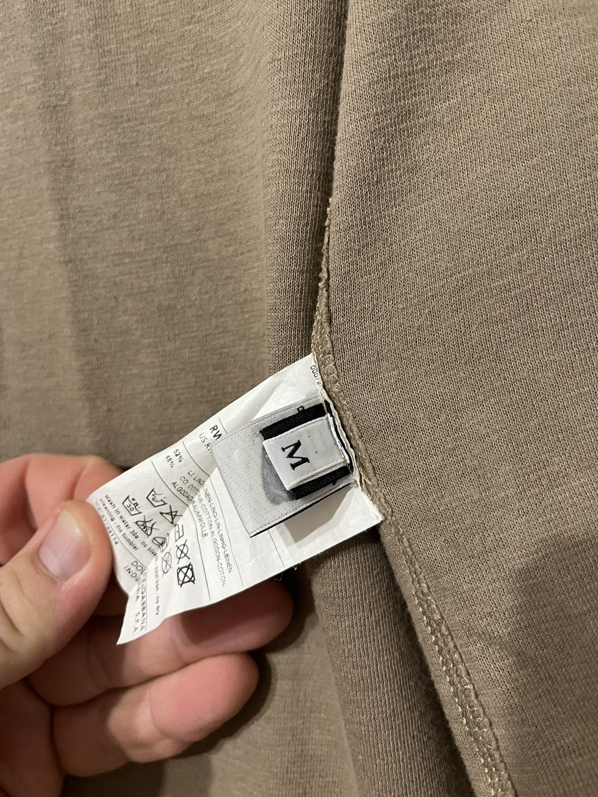 Dolce & Gabbana Dolce&Gabbana Avant Garde Beige Distressed Zip Hoodie Y2K Size US M / EU 48-50 / 2 - 13 Thumbnail