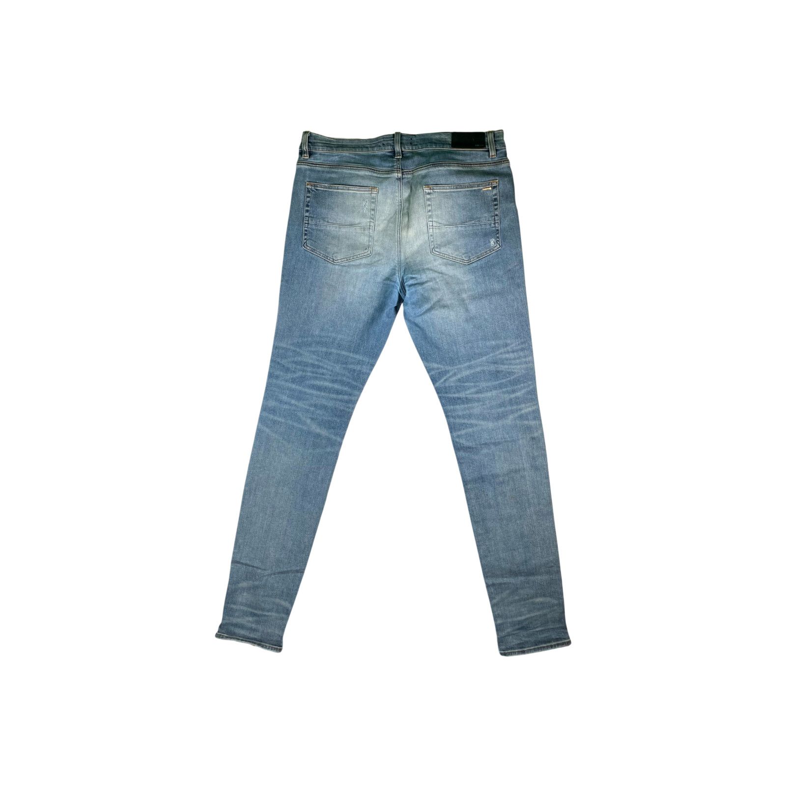 Amiri Amiri MX1 Clay Patch Light Wash & Black Jeans Size US 38 / EU 54 - 2 Thumbnail