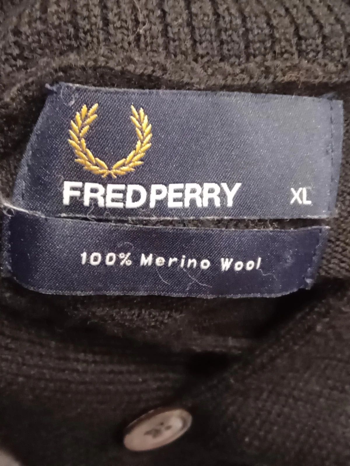 Fred Perry Fred Perry Shawl Neck Merino Wool Jumper XL Size US XL / EU 56 / 4 - 8 Thumbnail