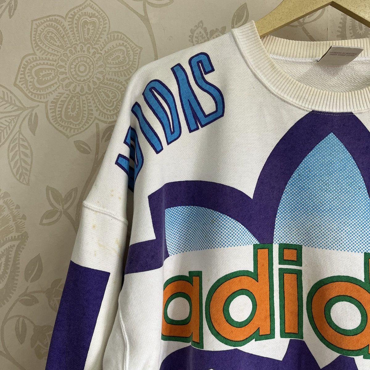 Adidas × Vintage Grails 90s Adidas Big Logo Overprinted Size US L / EU 52-54 / 3 - 5 Thumbnail