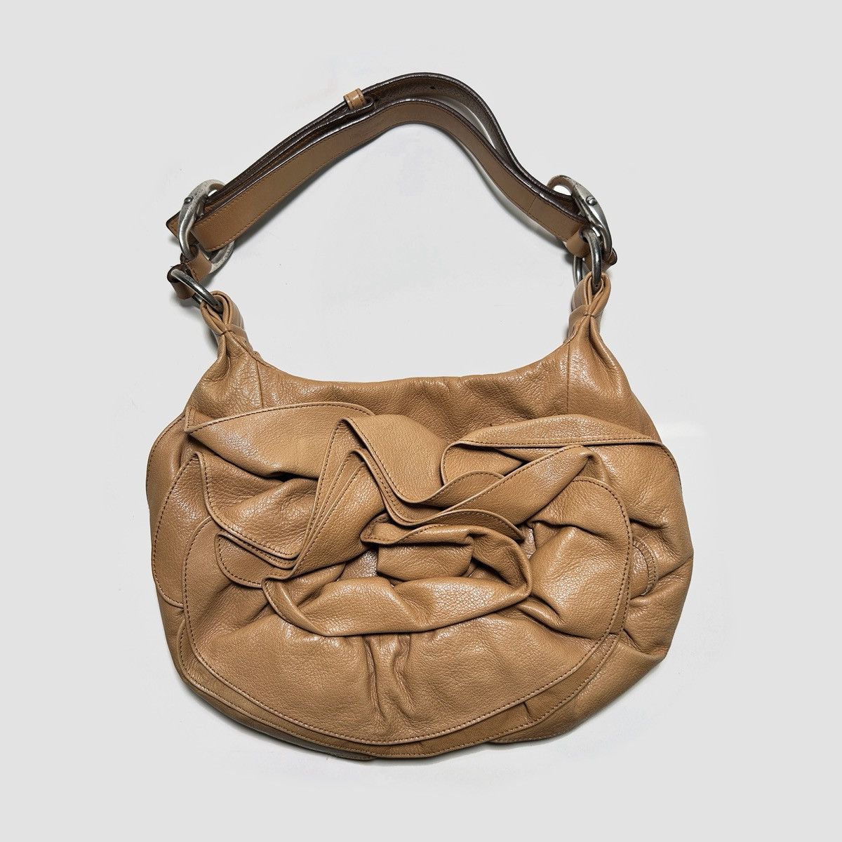 Yves Saint Laurent Fall Winter 2003 Nadja Rose Hobo Shoulder Bag Camel/Tan Size ONE SIZE - 1 Thumbnail