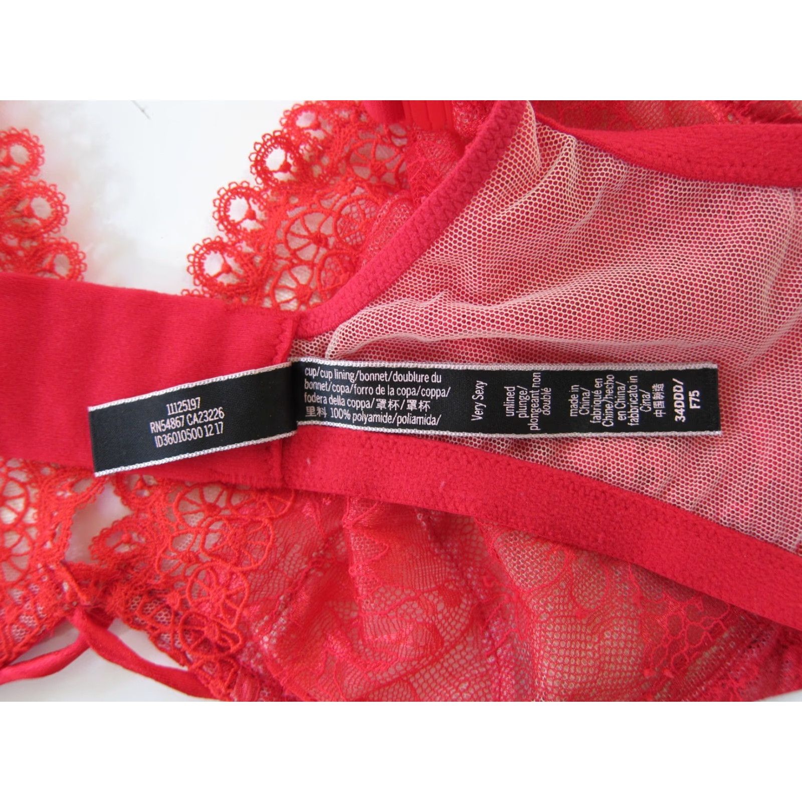 Victoria's Secret Victoria's Secret Vert Sexy Coral Bright Pink Lace Underwire Push Up Bra 34DDD Size ONE SIZE - 4 Thumbnail