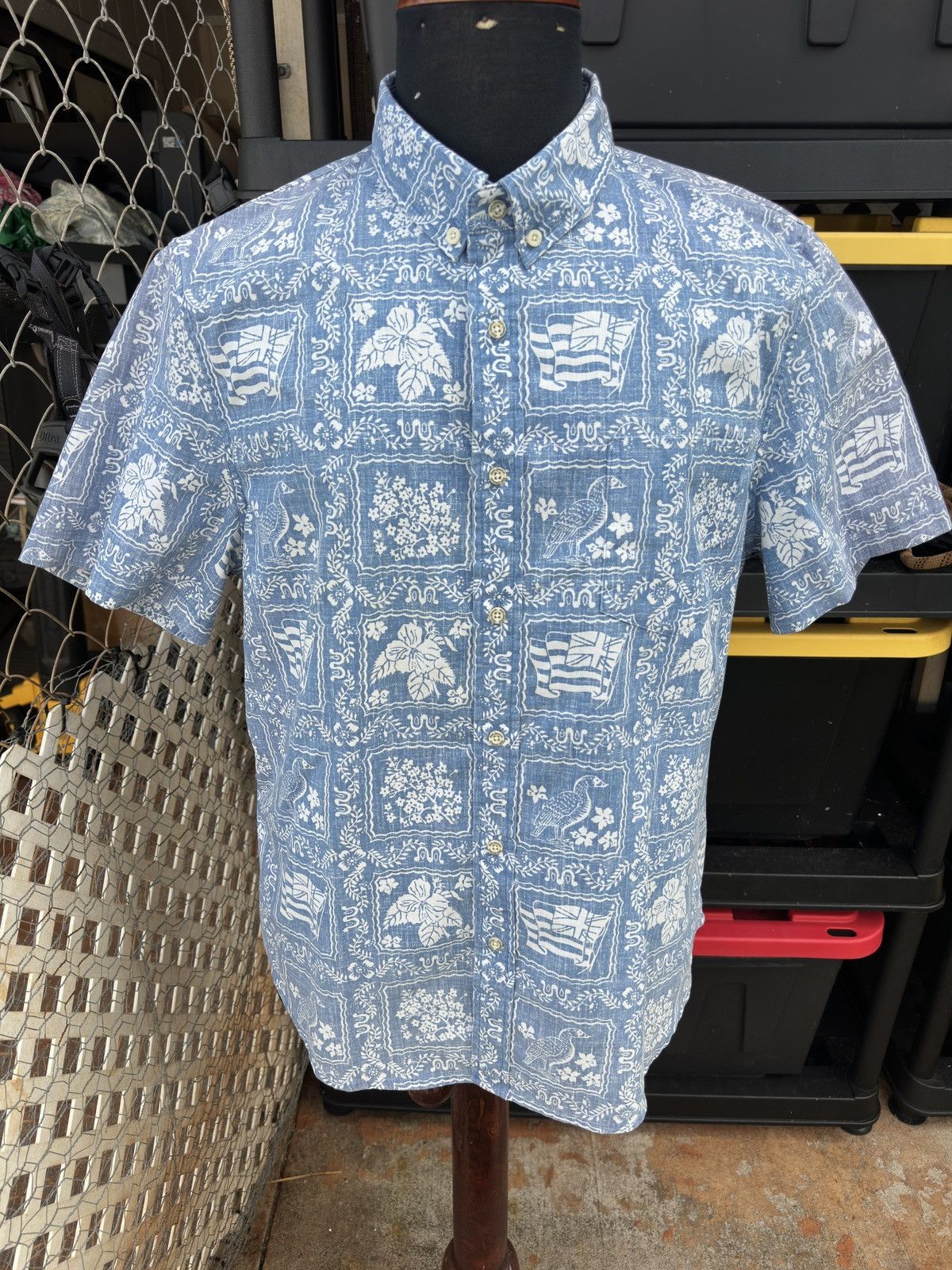 Reyn Spooner Reyn Spooner Tailored Fit Hawaiian Print Blue Men's M Size US M / EU 48-50 / 2 - 1 Thumbnail