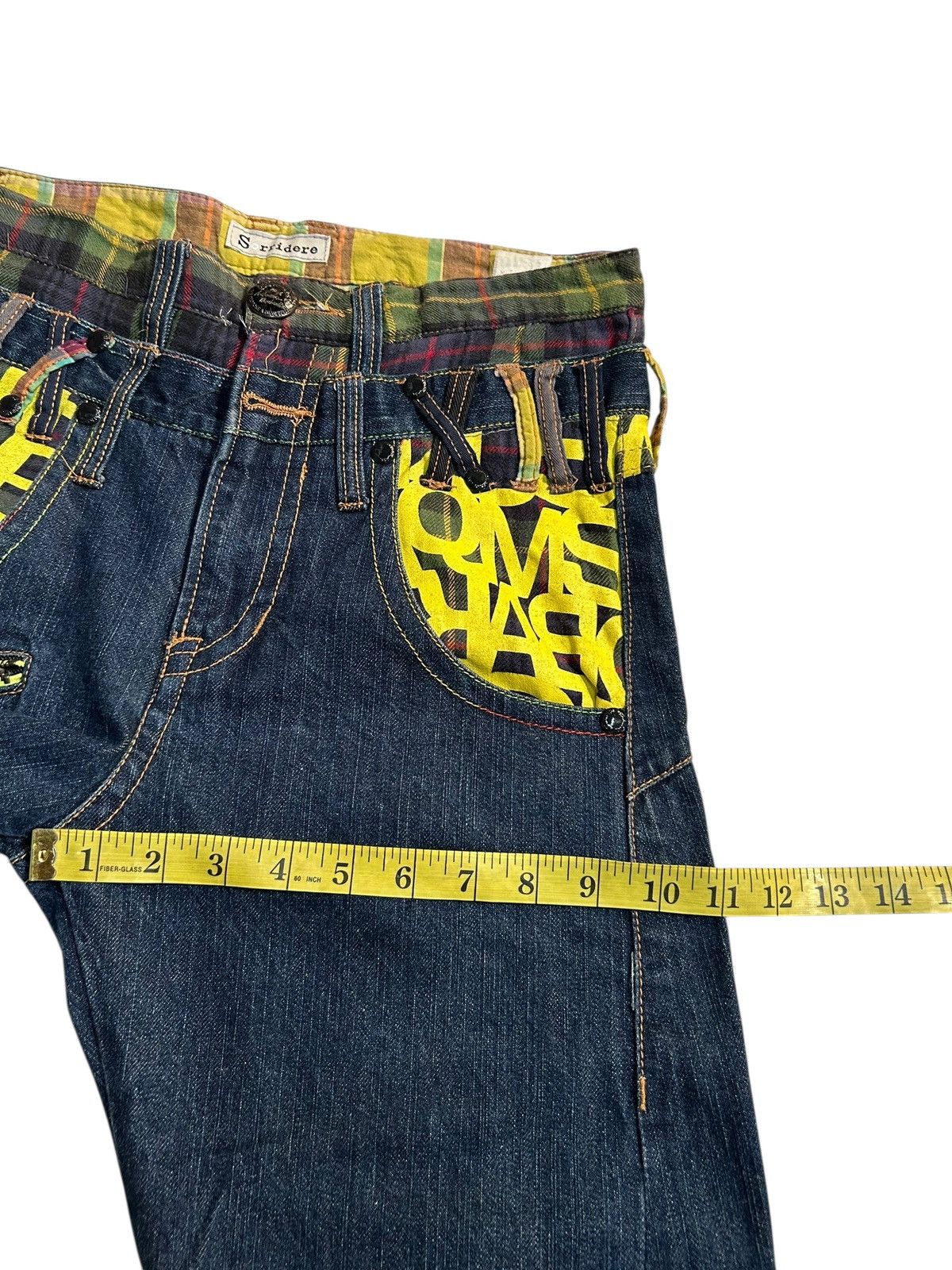 Japanese Brand × Kapital × Vintage Double Waist Japanese Punk Rock Denim Jeans Size US 30 / EU 46 - 17 Thumbnail