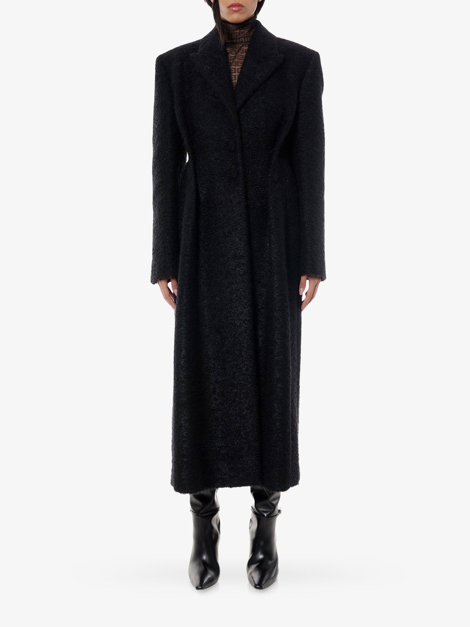 Givenchy o1w1db10325 Button Coat in Black Size M / US 6-8 / IT 42-44 - 3 Thumbnail
