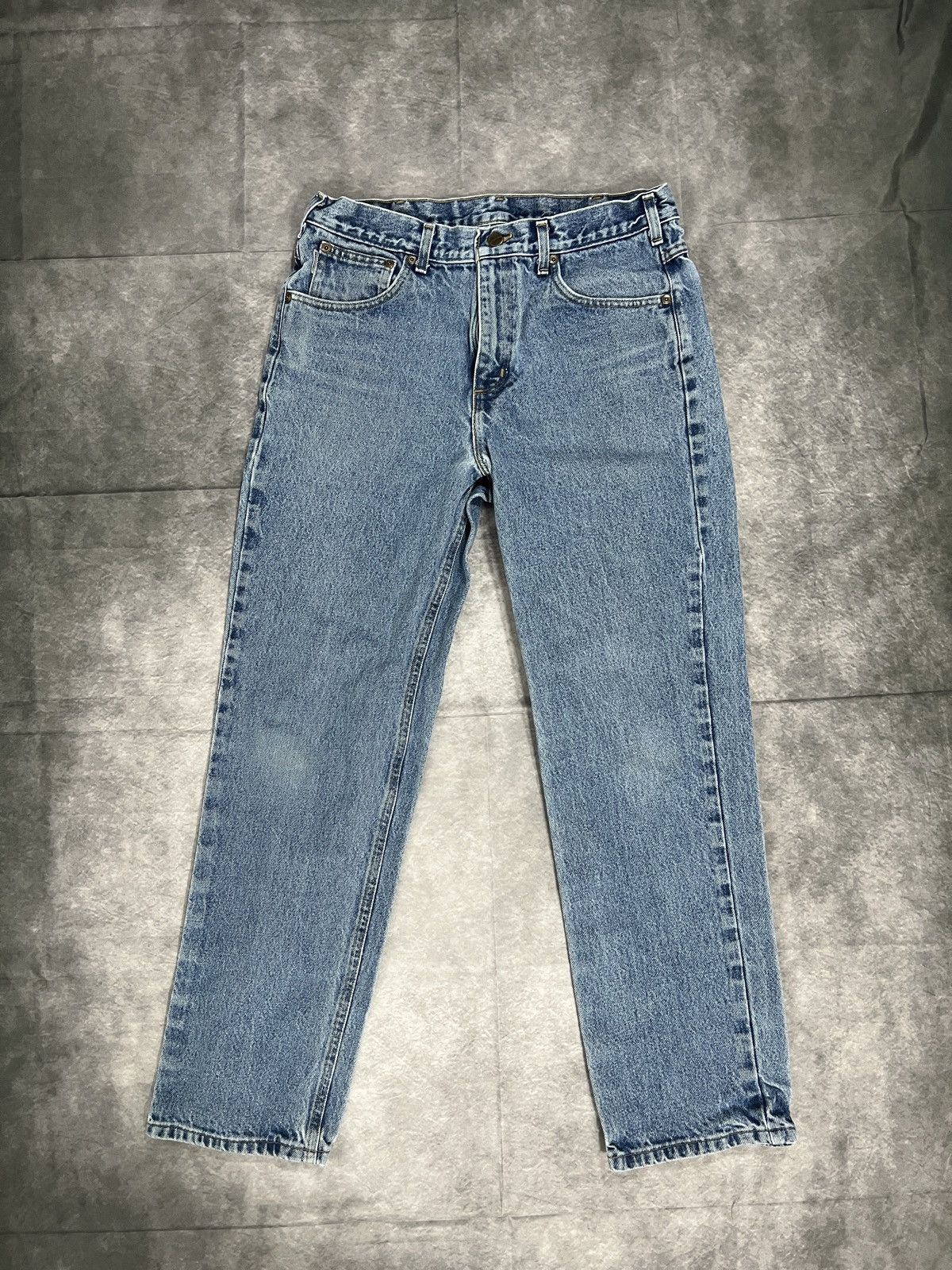 Carhartt Denim Jeans Mens 34x32 Blue Relaxed Fit Workwear