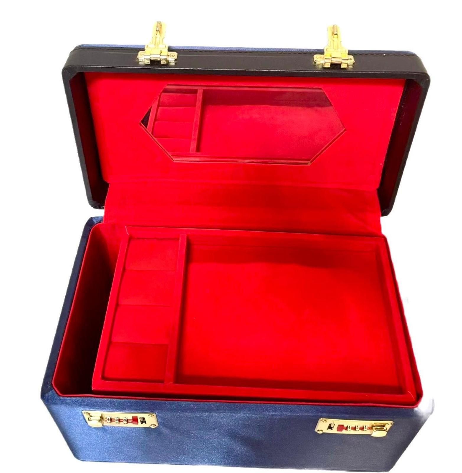Other Jewelry Briefcase Box Royal Blue PU Leather Large Organizer Size ONE SIZE - 2 Thumbnail
