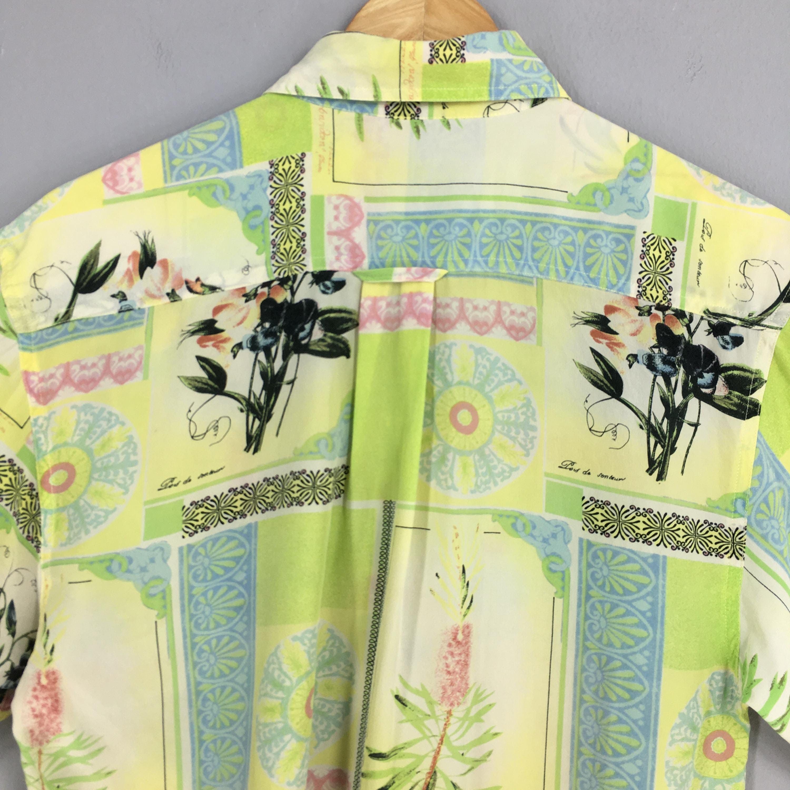 Other 90s Novelty Baroque Psychedelic Pattern Silk Shirt Small Size US S / EU 44-46 / 1 - 8 Thumbnail