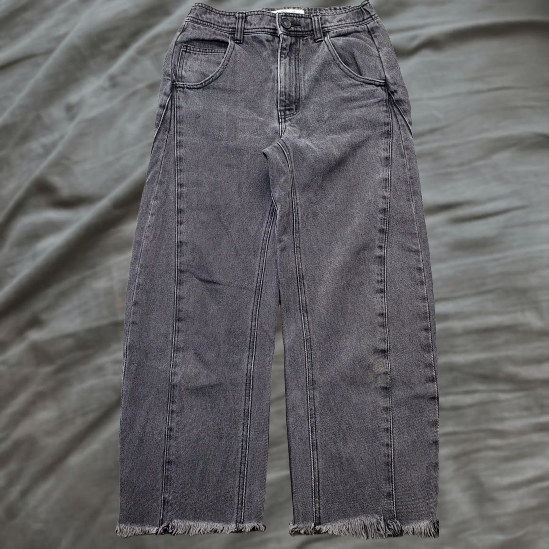 Levi's Levi's We The Free Baggy Jeans Women Size 24 Black Denim High Rise Elastic Waistband 5-Pocket Straight Inseam 23" Size 42" / US 20 - 1 Thumbnail