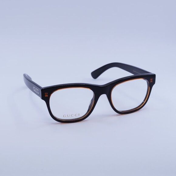 Gucci Gucci GG1796O 003 Eyeglasses Burgundy Crystal on Black 52mm Size ONE SIZE - 3 Thumbnail