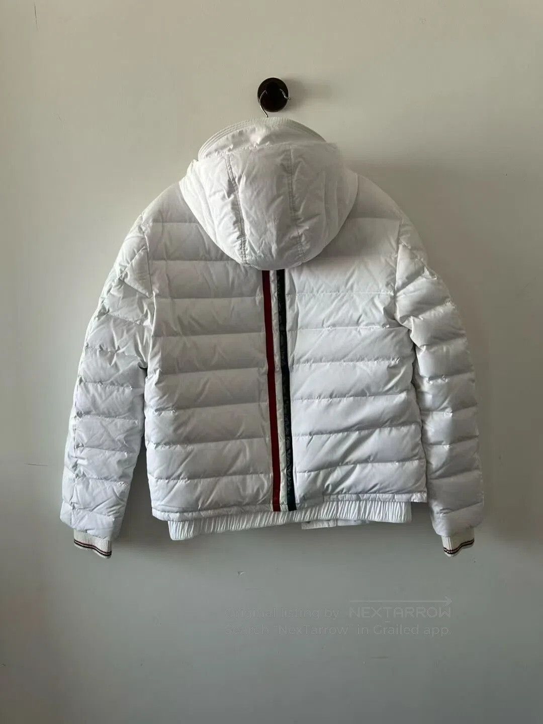 Thom Browne Thom Browne White Hooded Quilted Down Jacket with Back Col Size US S / EU 44-46 / 1 - 2 Thumbnail