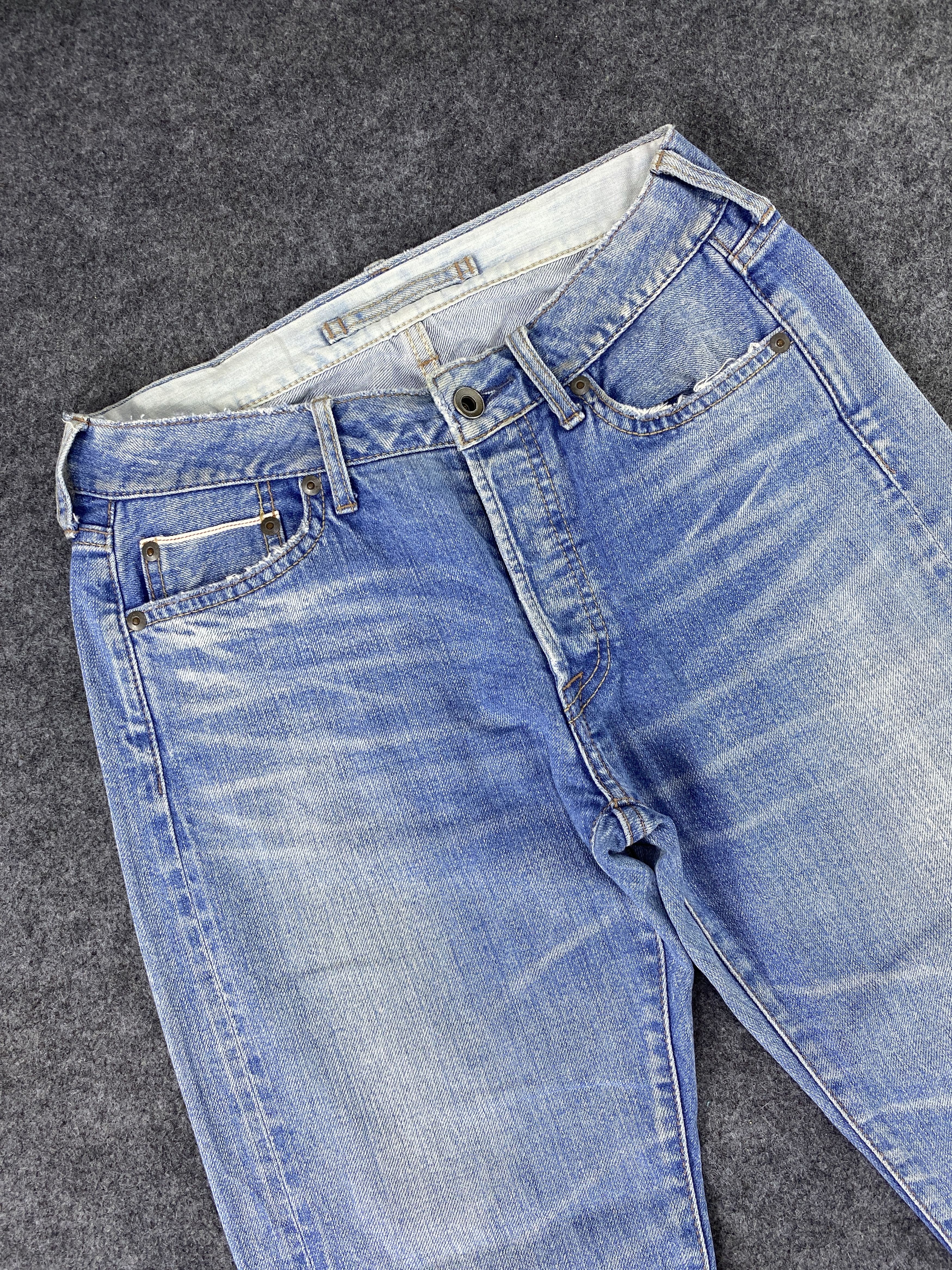 Japanese Brand GOA NIMES SELVEDGE BLUE WASH JEANS -J1132 Size US 28 / EU 44 - 5 Thumbnail