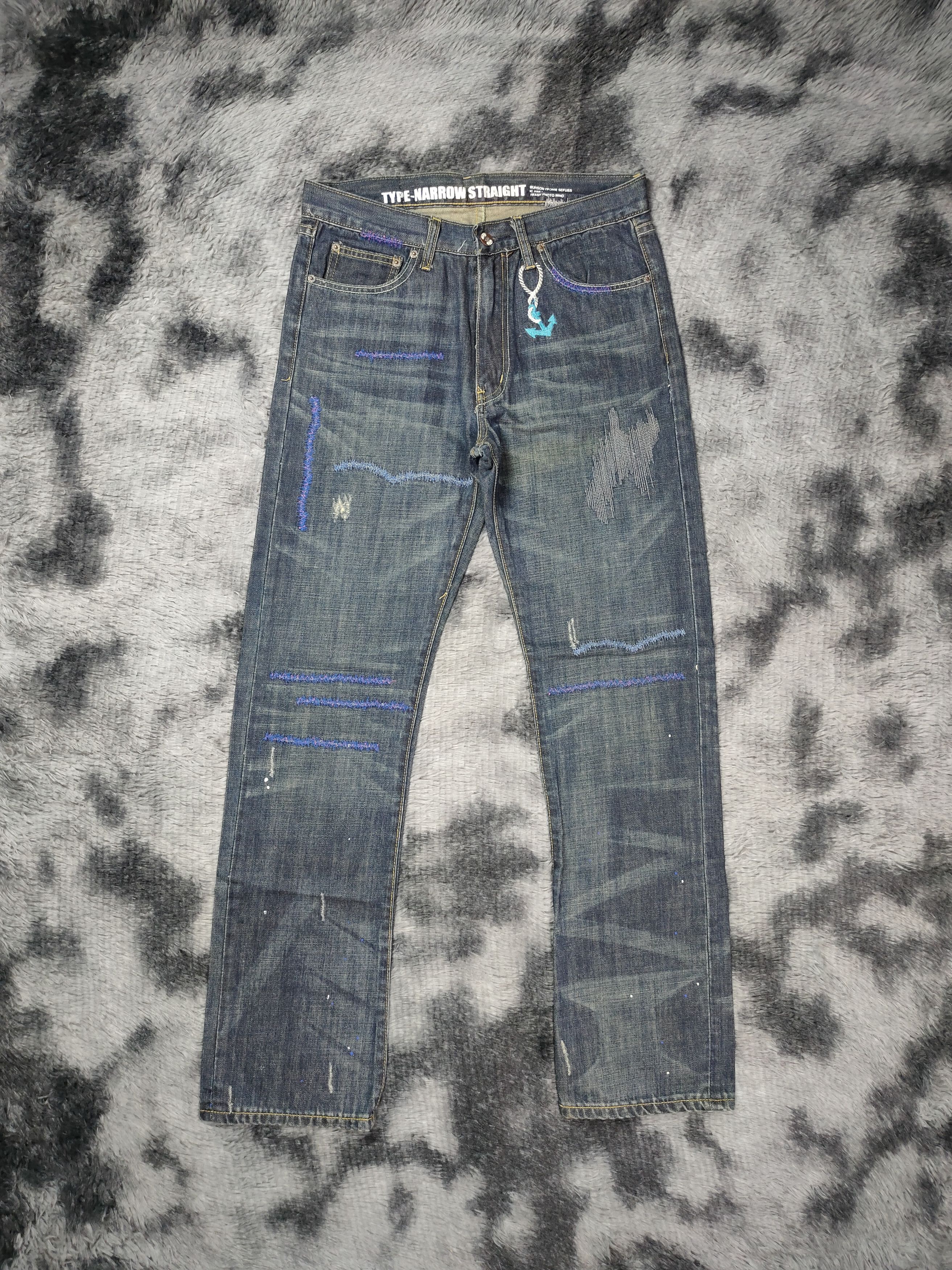 image of Neighborhood Narrow Straight Jeans in Denim, Men's (Size 31)