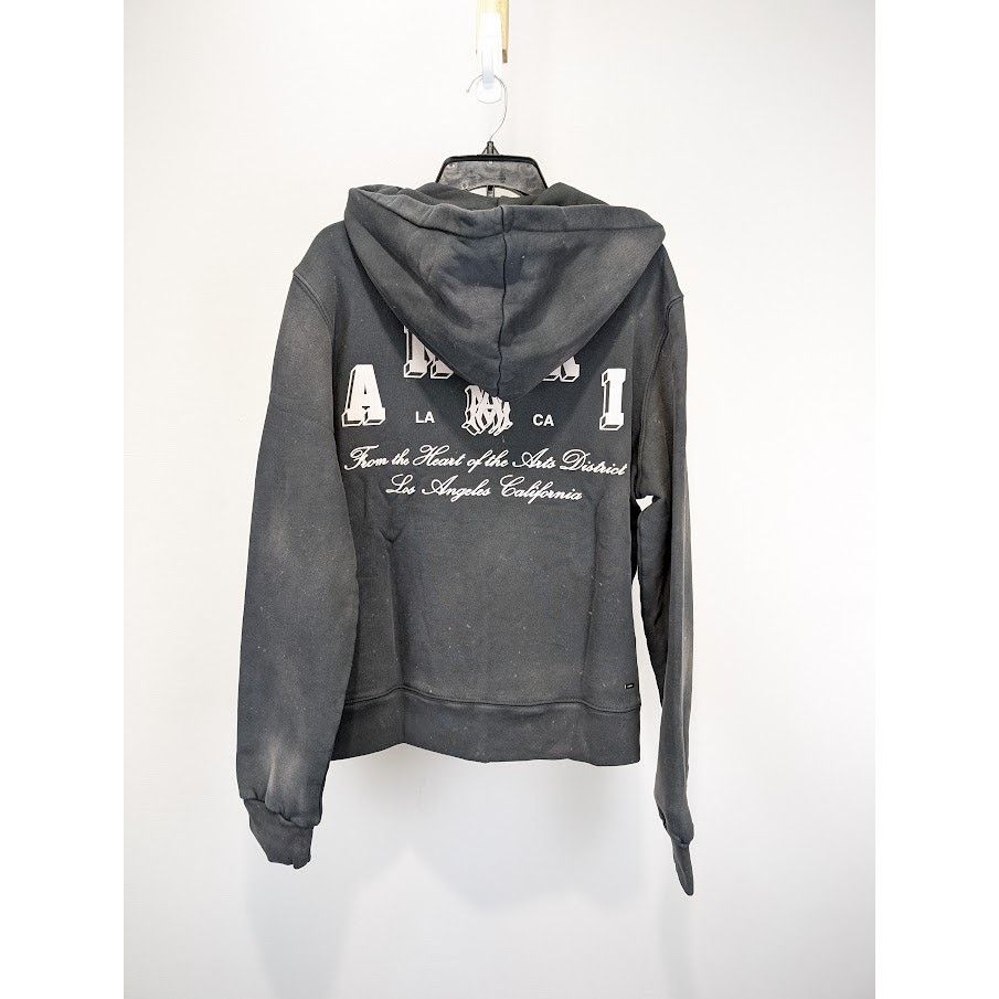 Amiri o1rshd1 Vintage Collegiate Zip Hoodie in Black Size US M / EU 48-50 / 2 - 13 Thumbnail