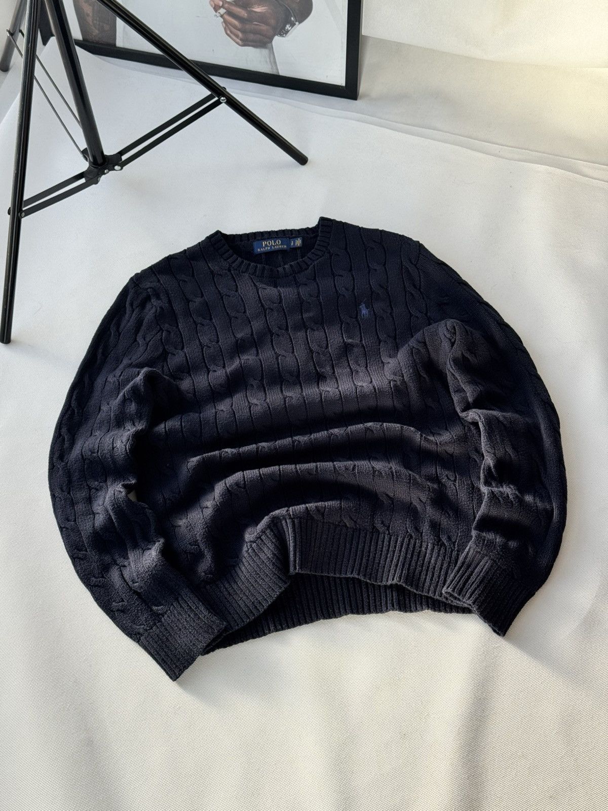 Polo Ralph Lauren Vintage Y2K Cable Knit Polo Ralph Lauren Sweater Red Pony Size US S / EU 44-46 / 1 - 3 Thumbnail