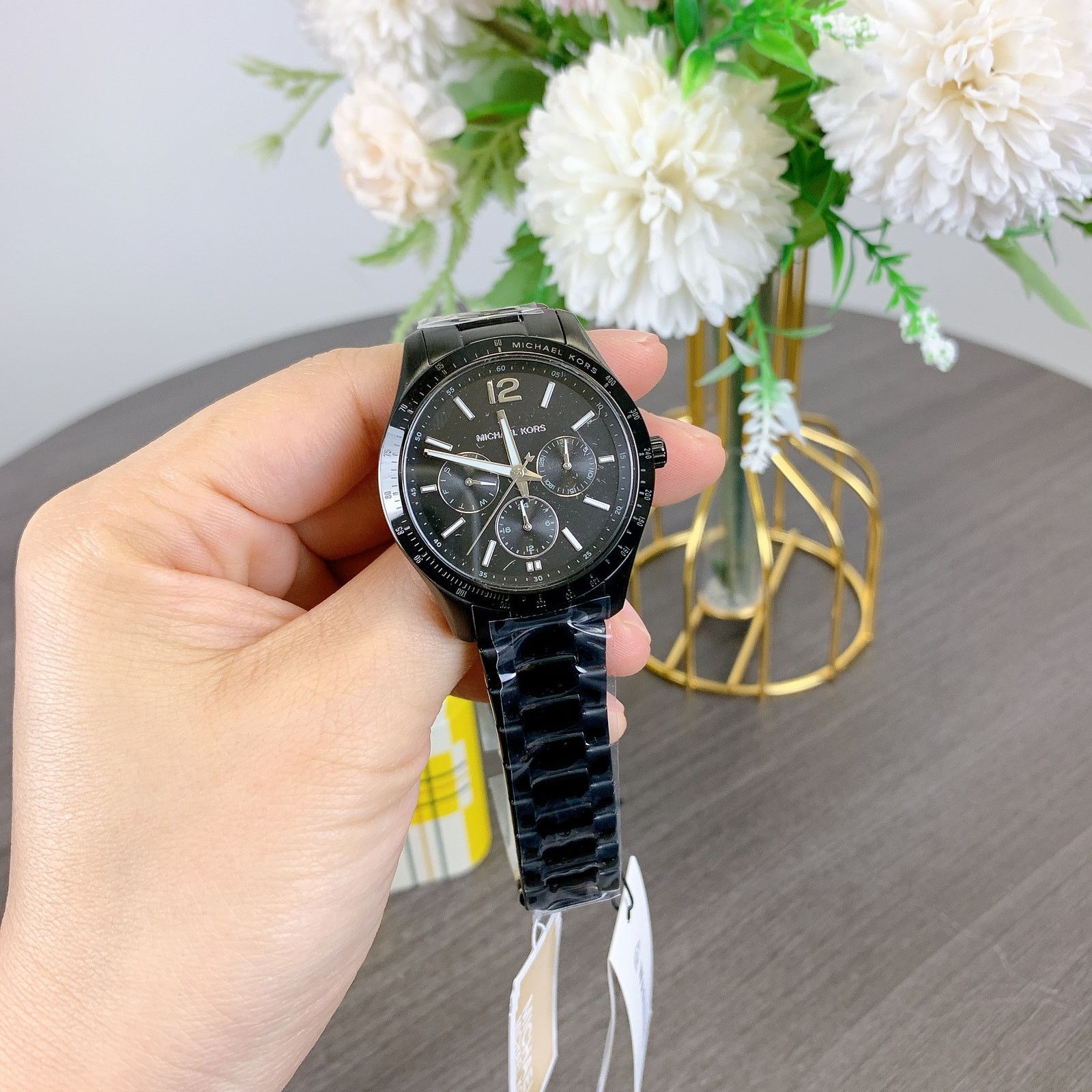 Michael Kors Michael Kors MKO1008 Blsck Stainless Steel Watch Size ONE SIZE - 4 Thumbnail