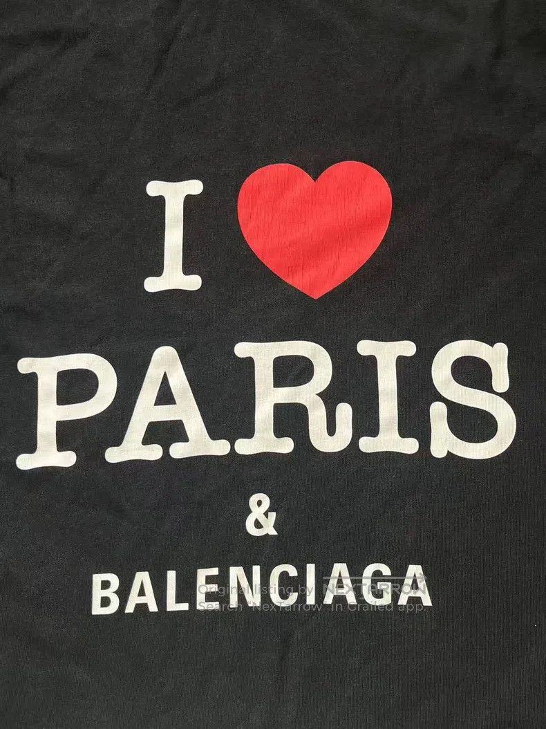 Balenciaga Balenciaga Letter Heart Pattern Printed Round Neck Casual Size US XS / EU 42 / 0 - 3 Thumbnail