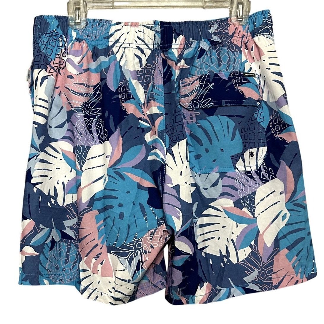 Other Vintage Swim Mens Multi Leaf Print Drawstring Swim Trunks XL Size US 34 / EU 50 - 4 Thumbnail
